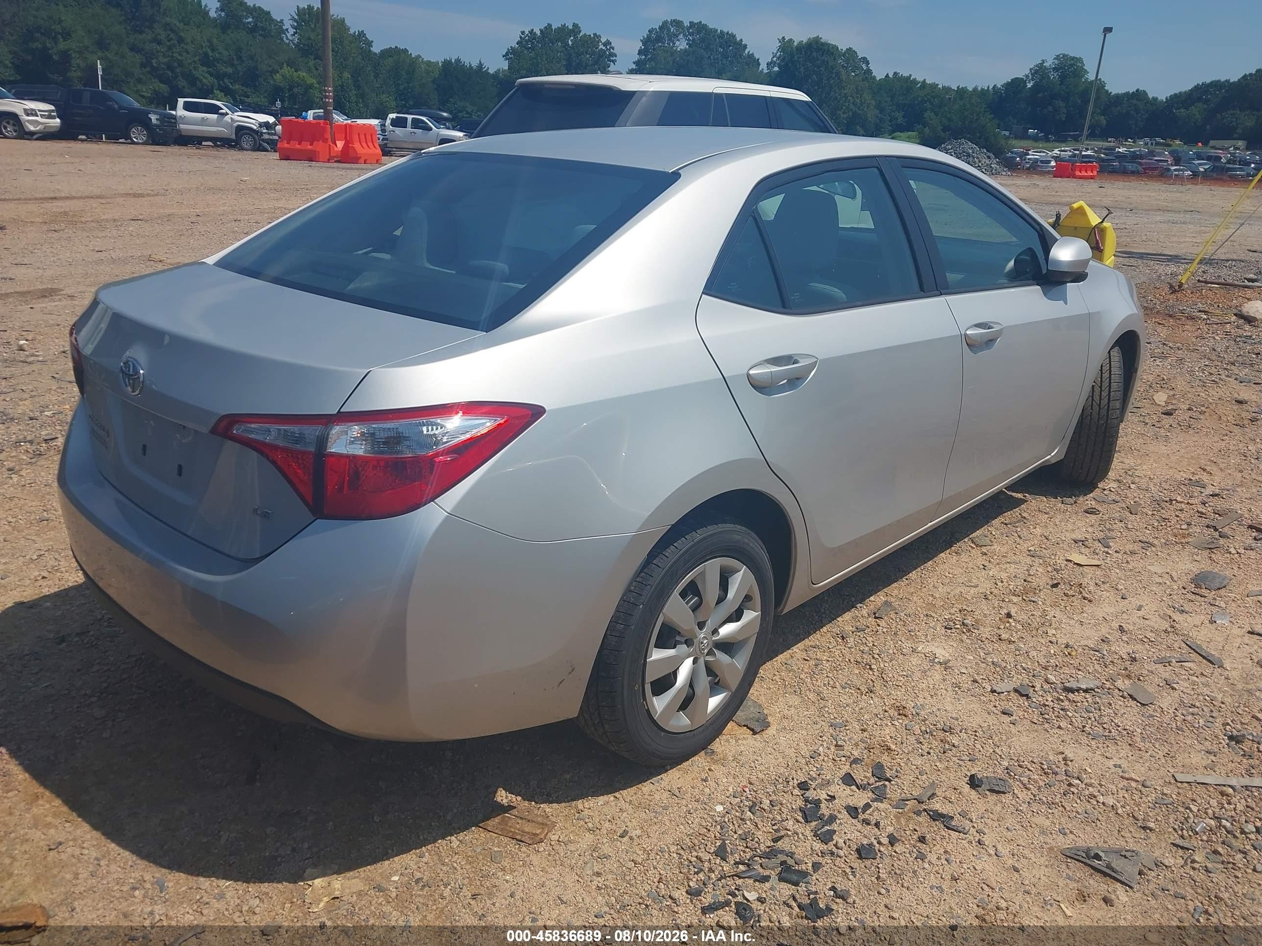 2014 Toyota Corolla Le Silver vin: 2T1BURHEXEC144850