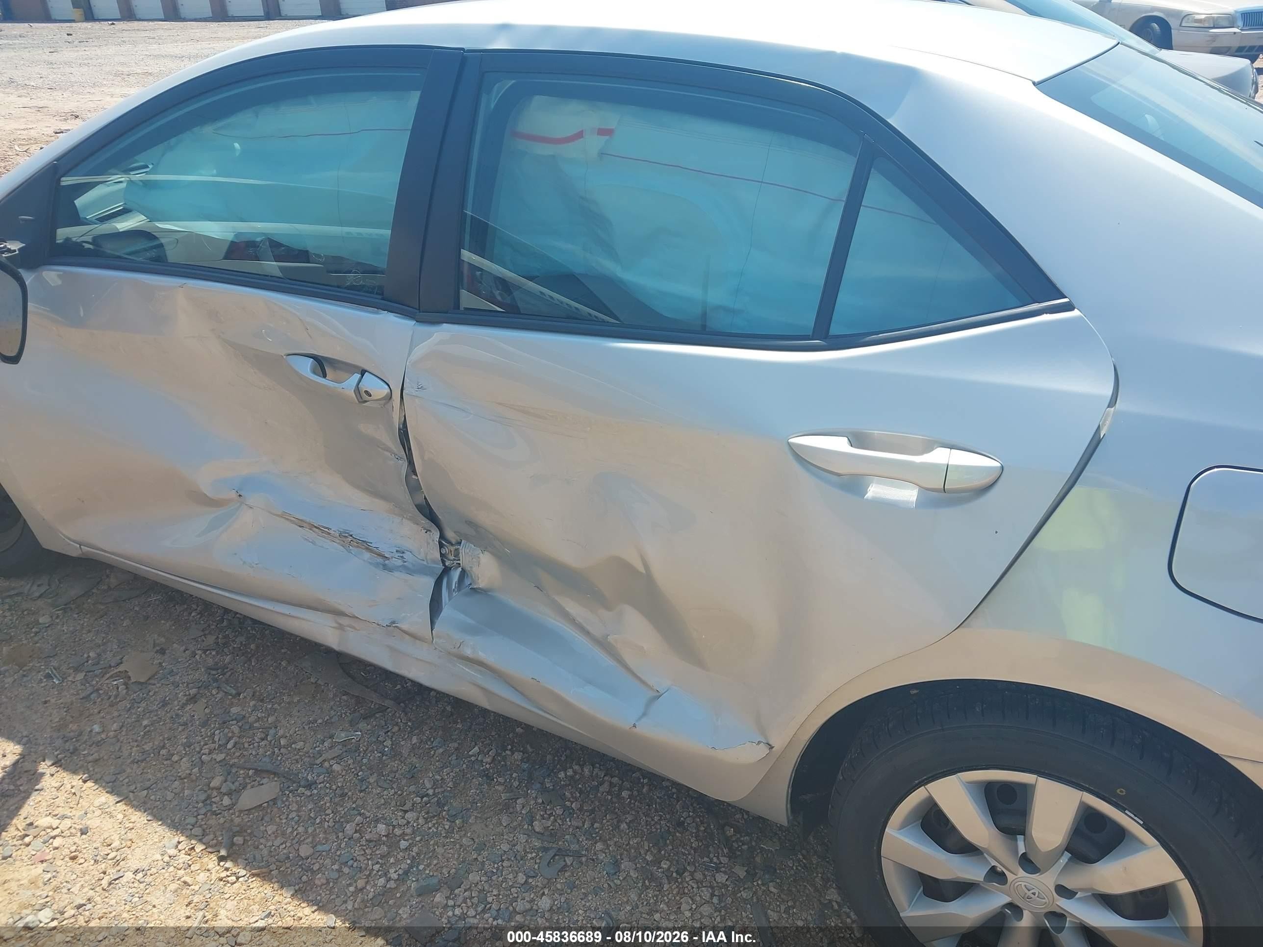 2014 Toyota Corolla Le Silver vin: 2T1BURHEXEC144850
