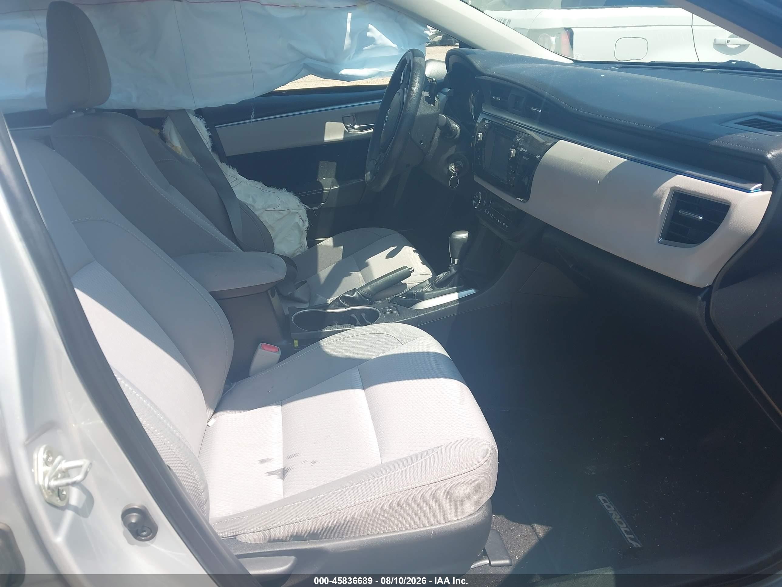 2014 Toyota Corolla Le Silver vin: 2T1BURHEXEC144850