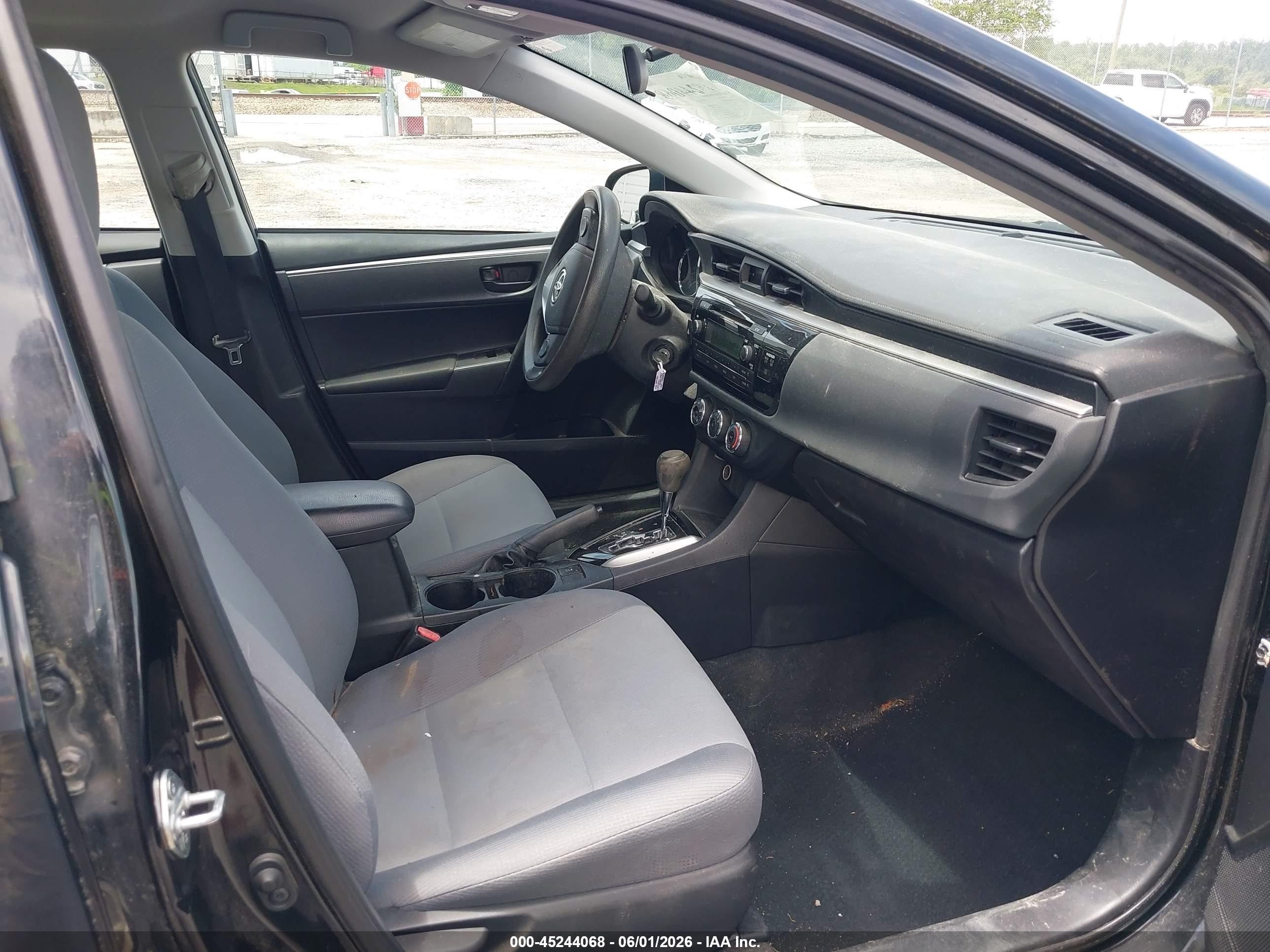 2014 Toyota Corolla L Black vin: 2T1BURHEXEC150485