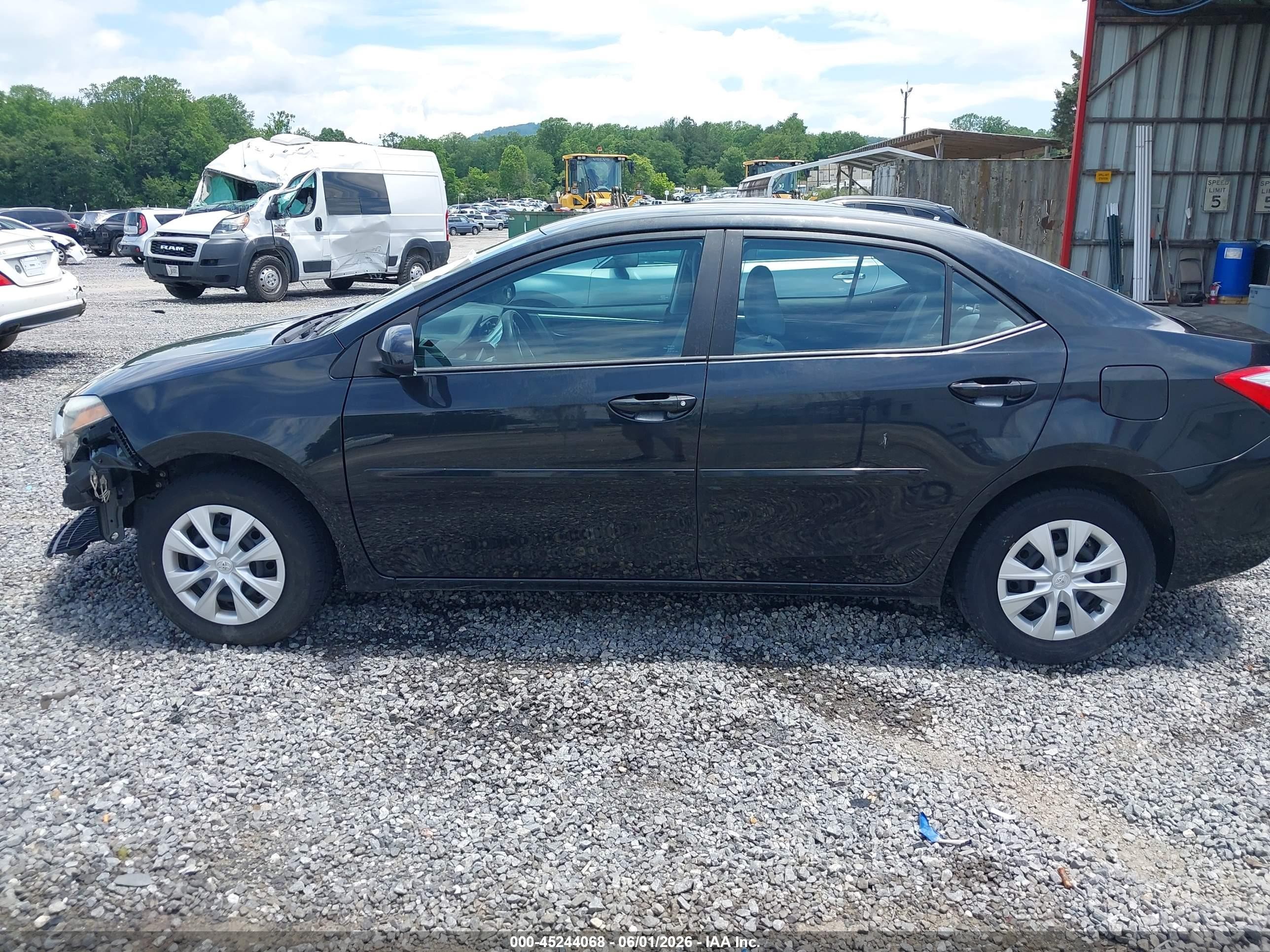2014 Toyota Corolla L Black vin: 2T1BURHEXEC150485