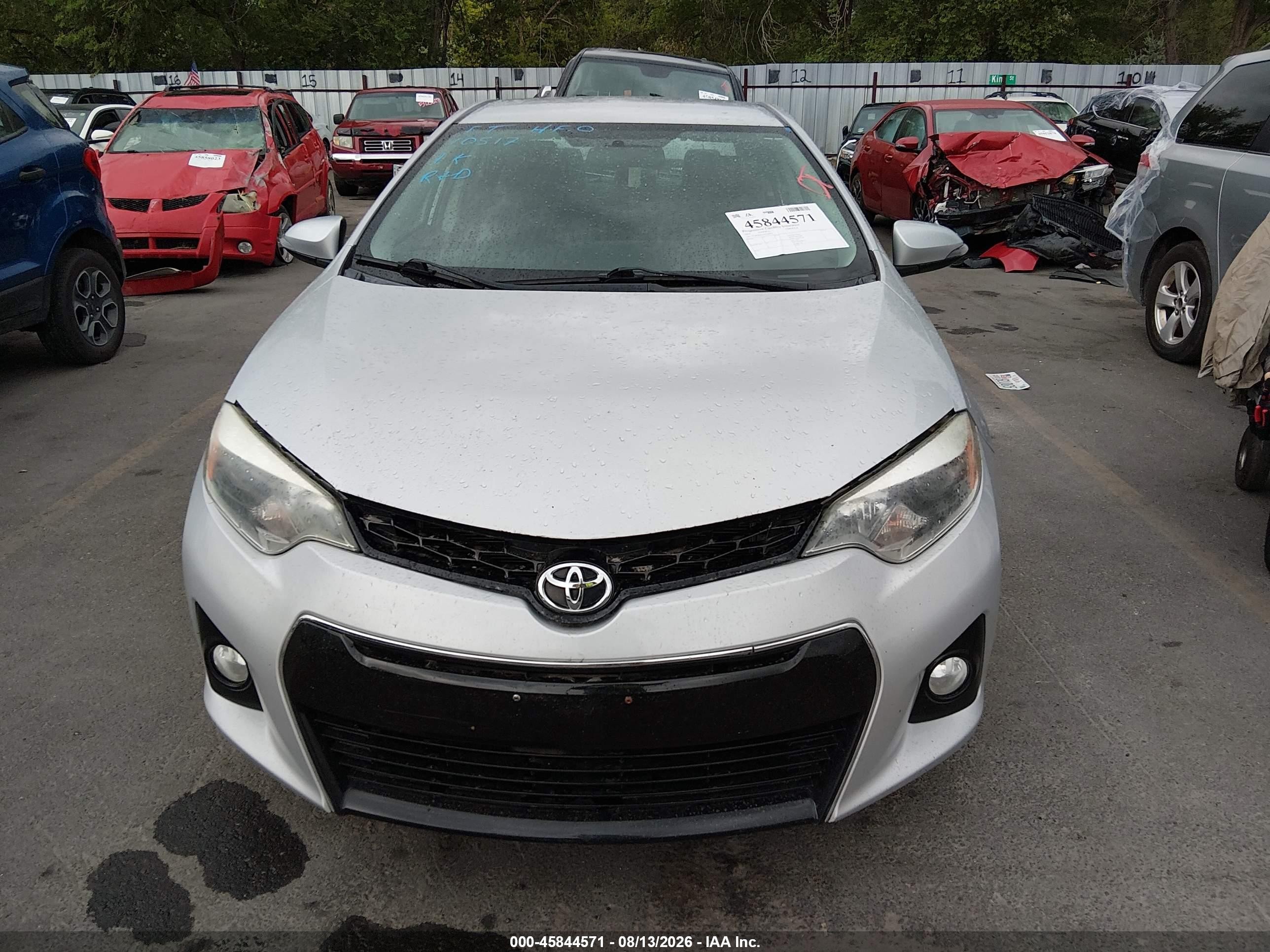 2014 Toyota Corolla S Plus Серебряный vin: 2T1BURHEXEC158022