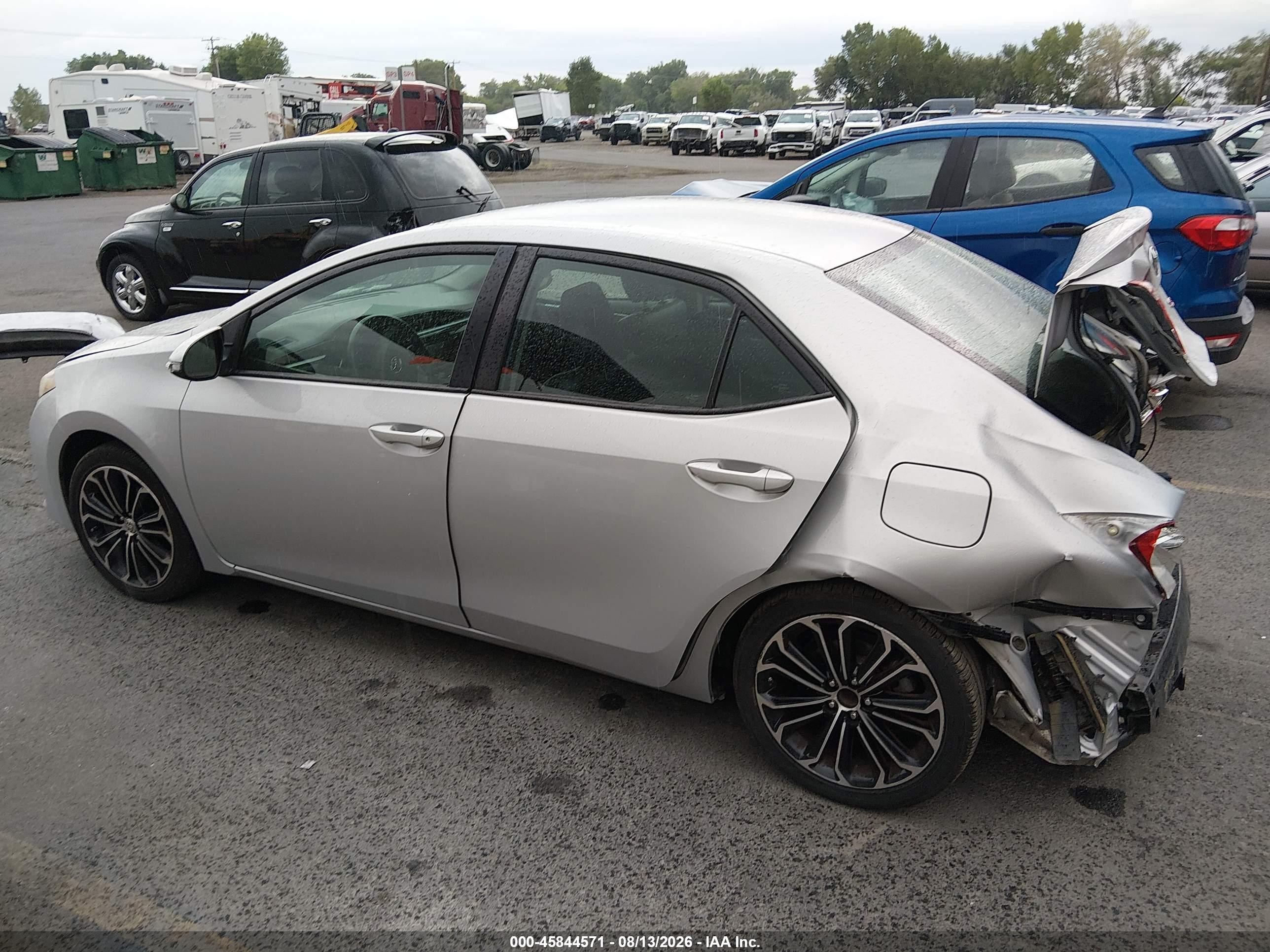 2014 Toyota Corolla S Plus Серебряный vin: 2T1BURHEXEC158022