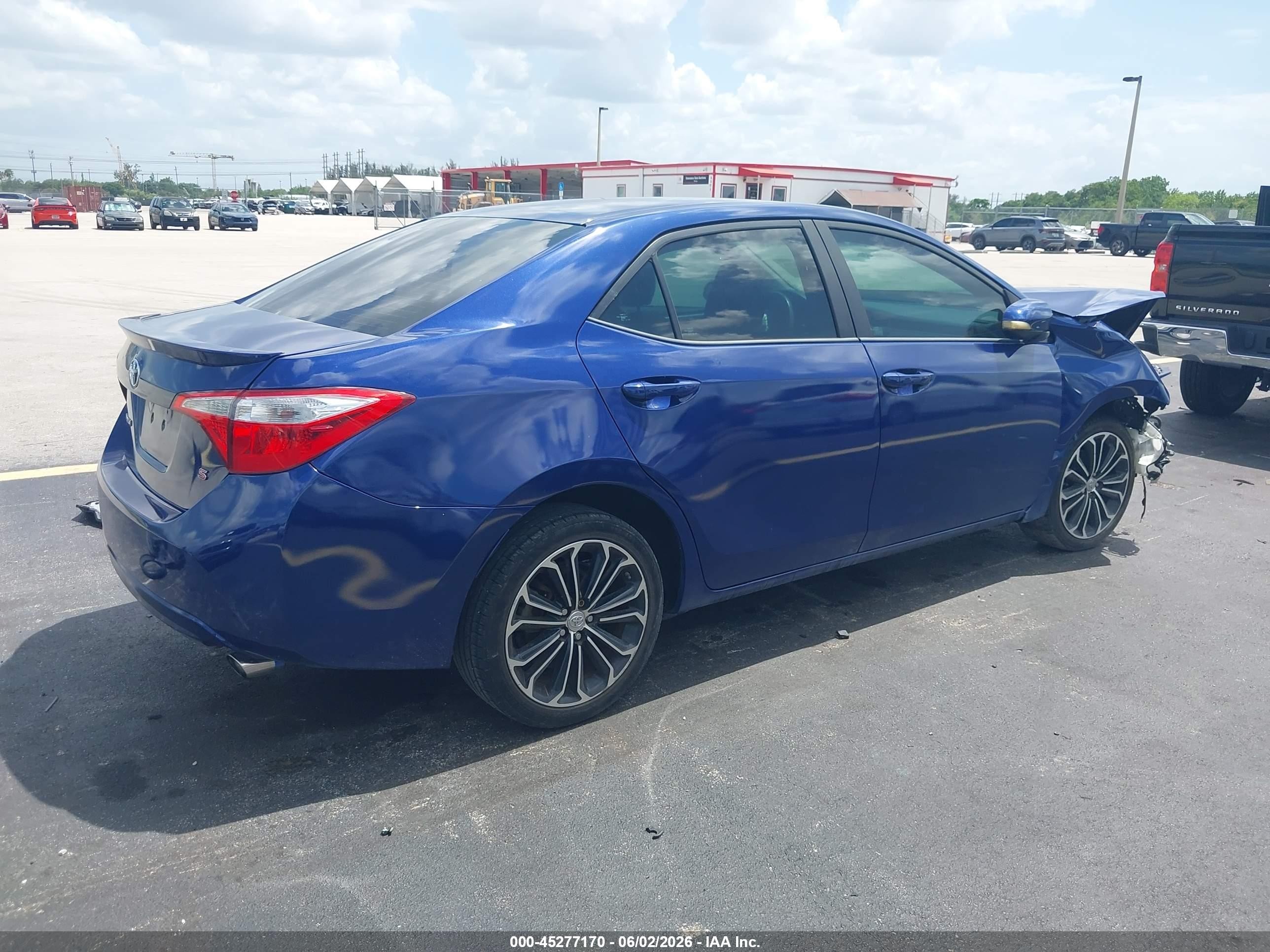 2014 Toyota Corolla S Plus Blue vin: 2T1BURHEXEC165150