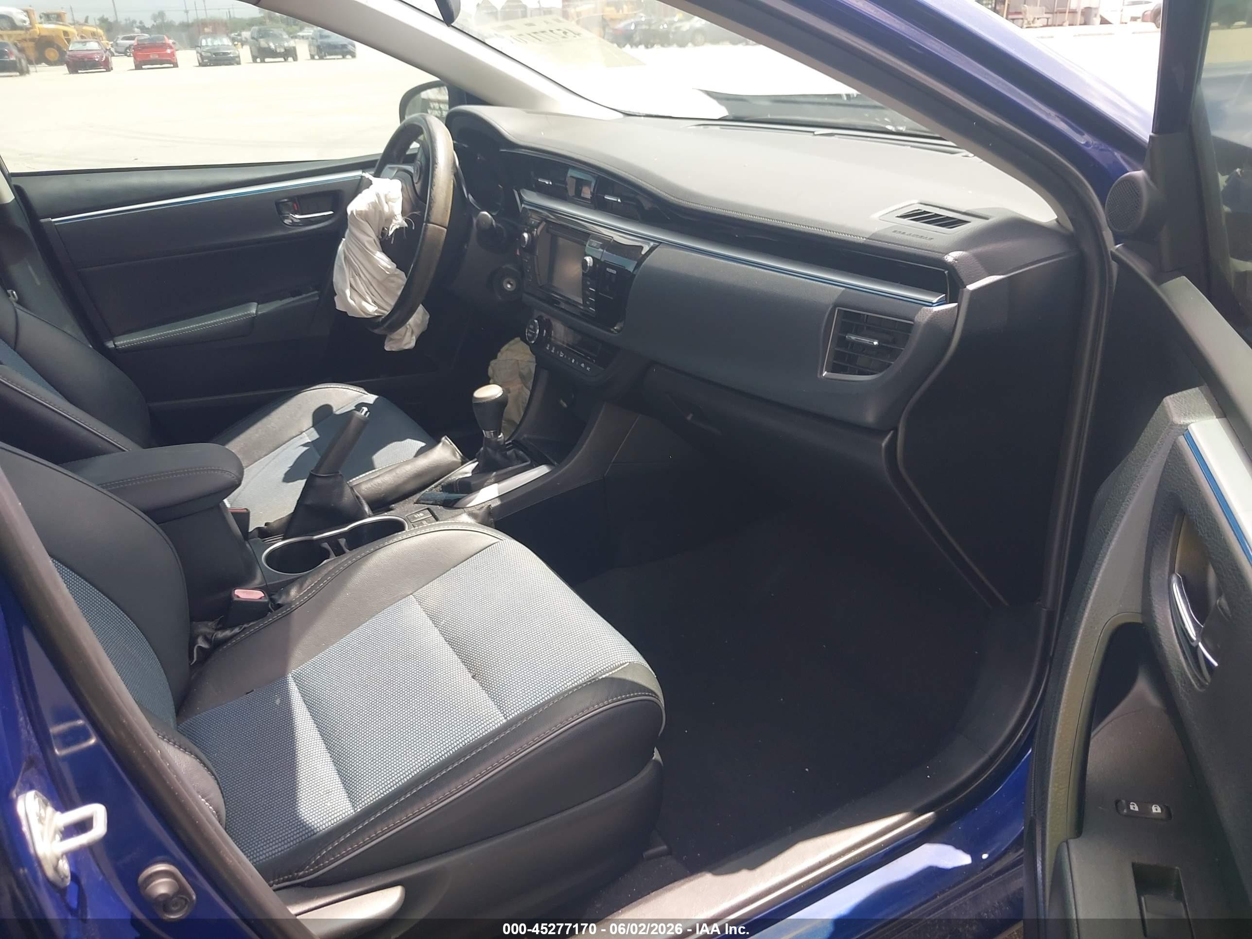 2014 Toyota Corolla S Plus Blue vin: 2T1BURHEXEC165150