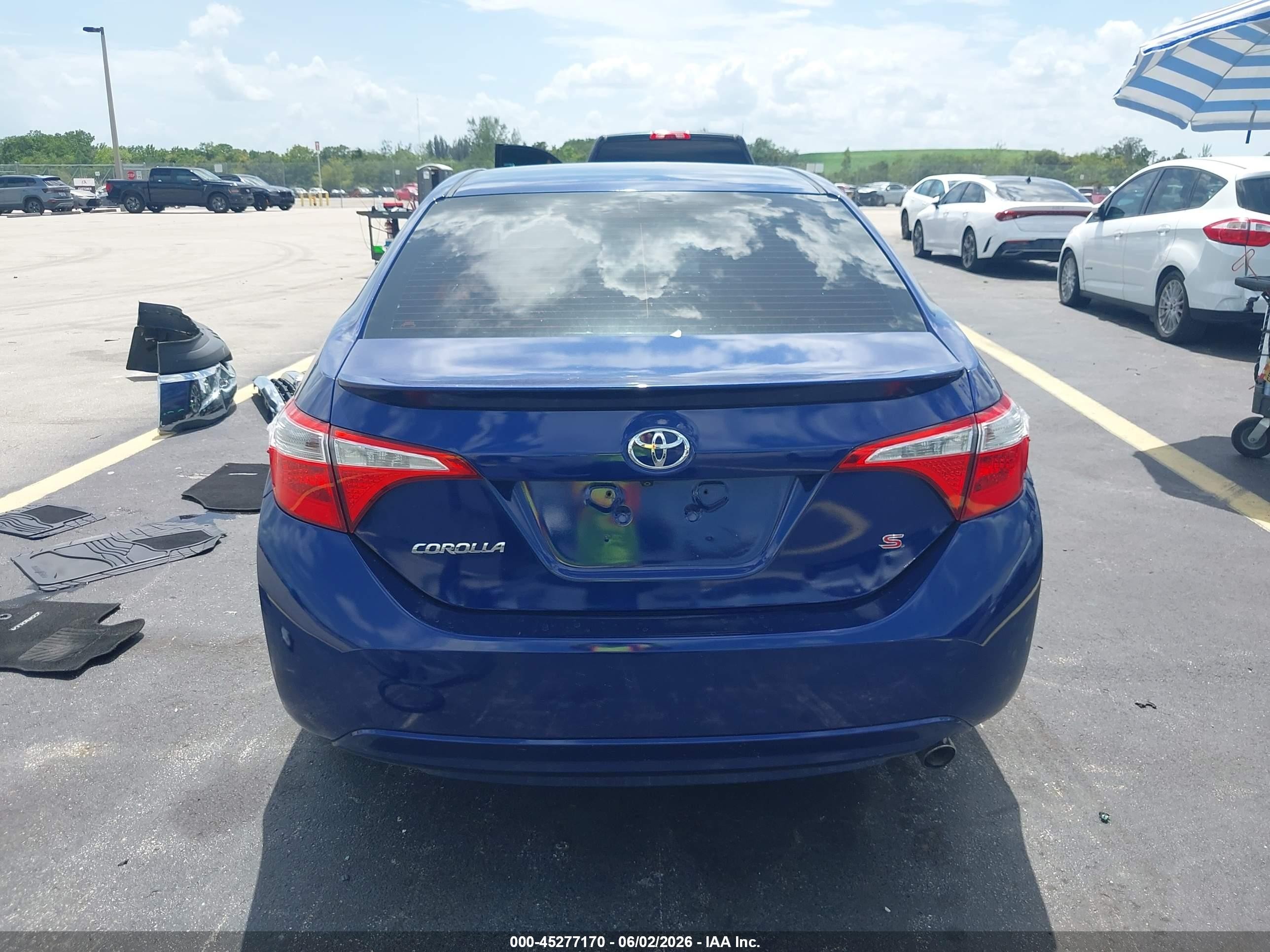 2014 Toyota Corolla S Plus Blue vin: 2T1BURHEXEC165150