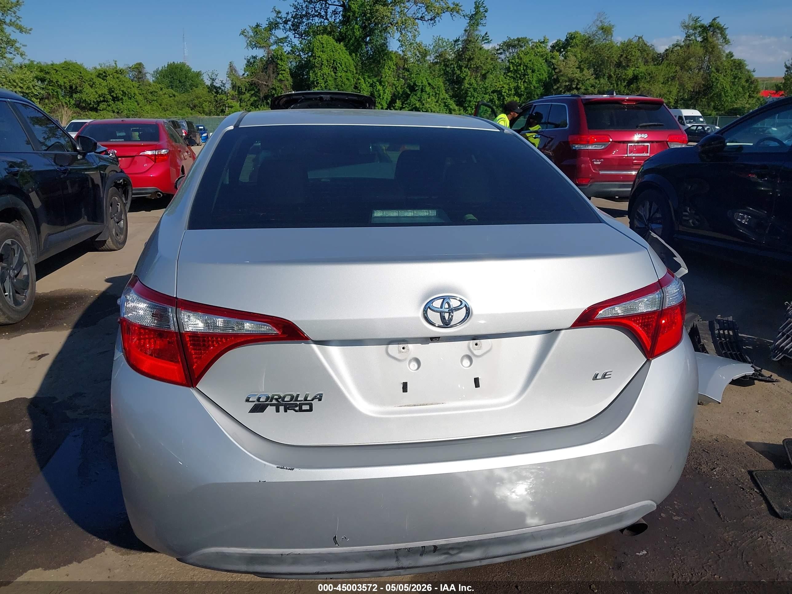 2014 Toyota Corolla Le Premium Silver vin: 2T1BURHEXEC175385