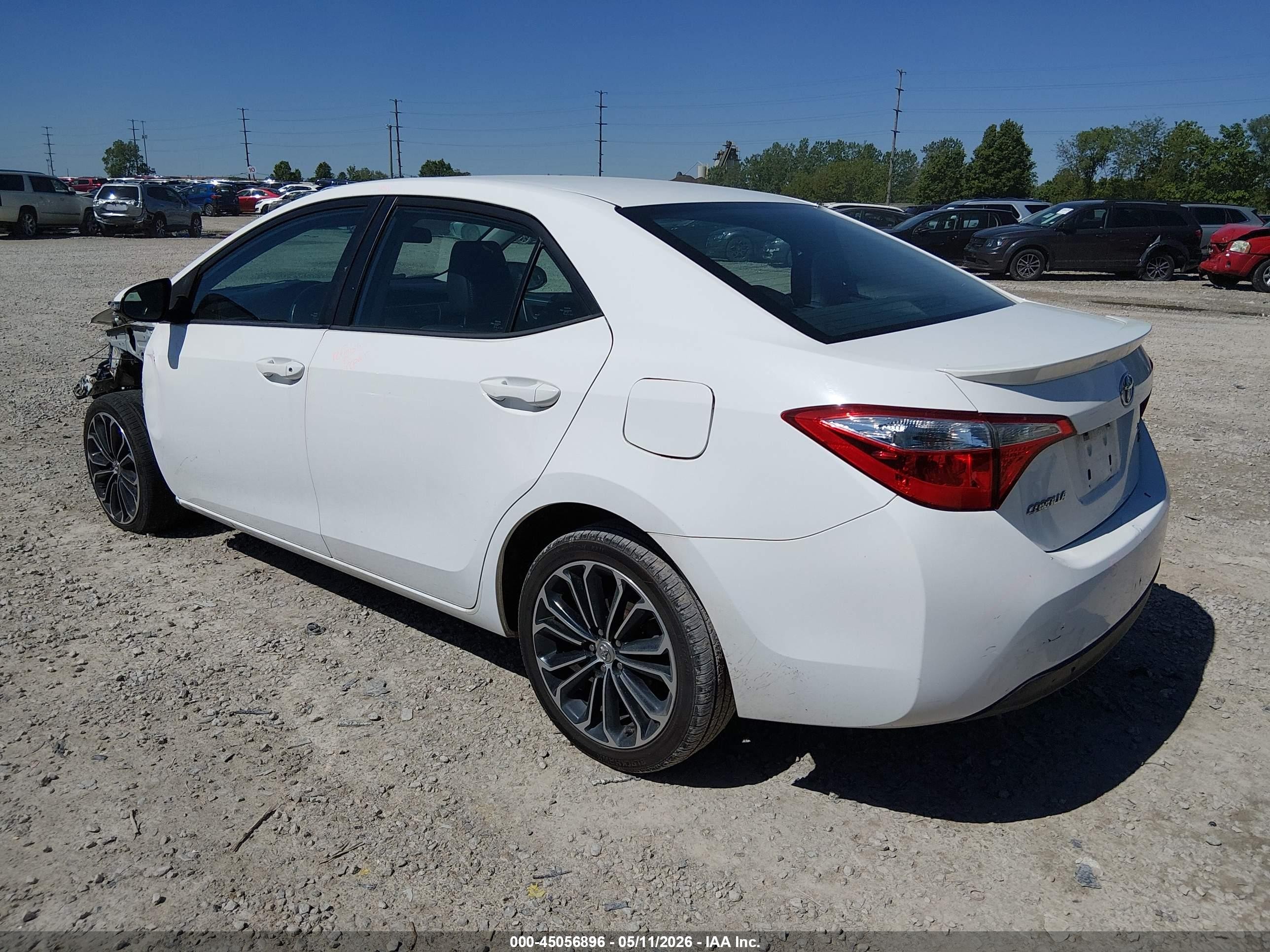 2014 Toyota Corolla S Plus Белый vin: 2T1BURHEXEC176570