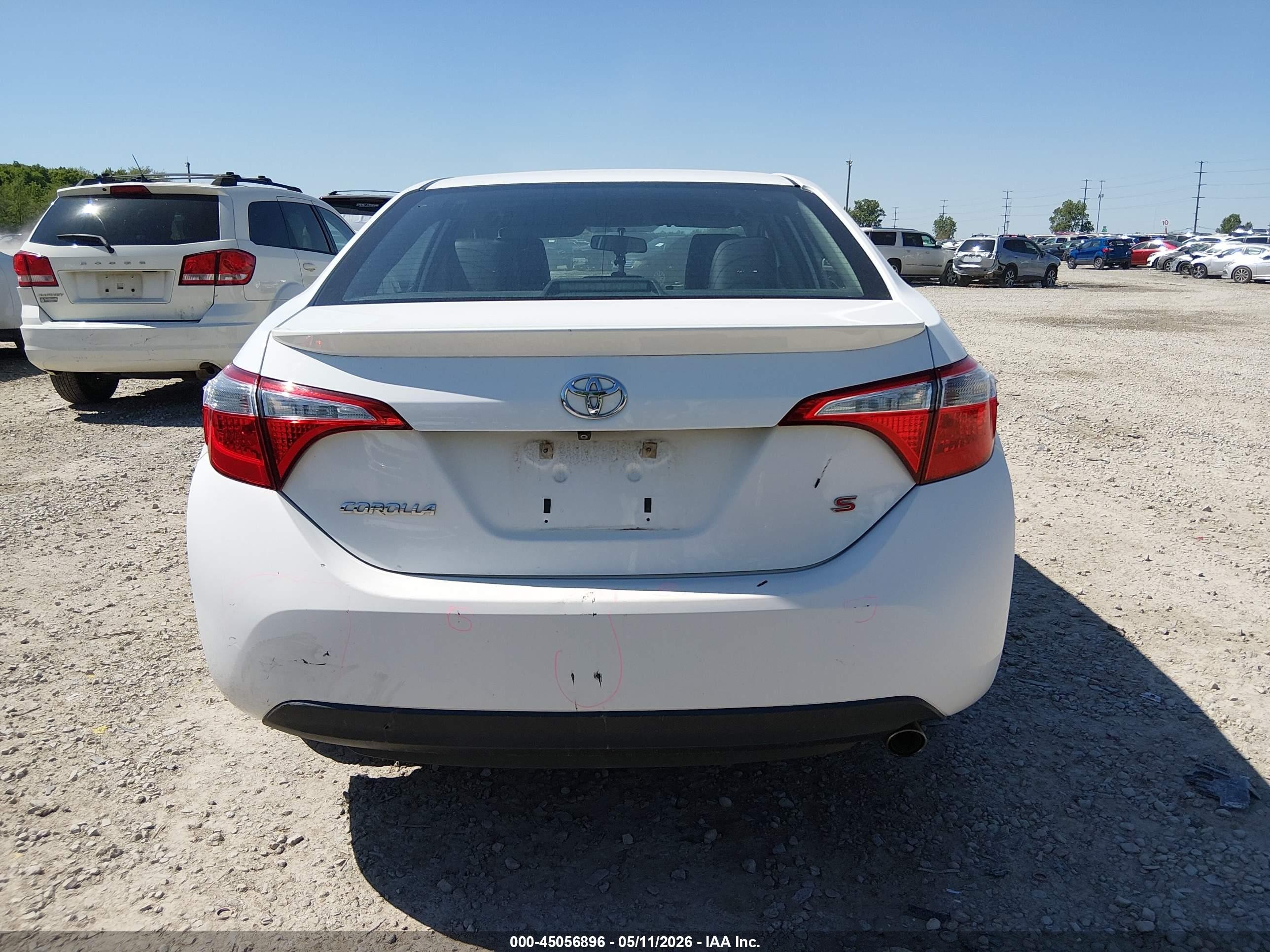 2014 Toyota Corolla S Plus Белый vin: 2T1BURHEXEC176570