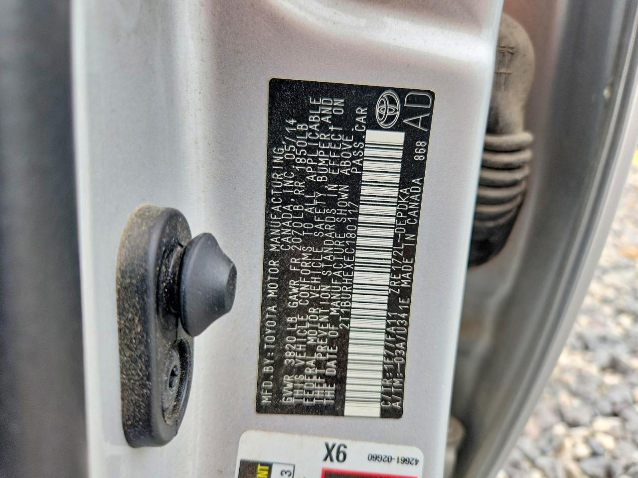 2014 Toyota Corolla L Silver vin: 2T1BURHEXEC180117
