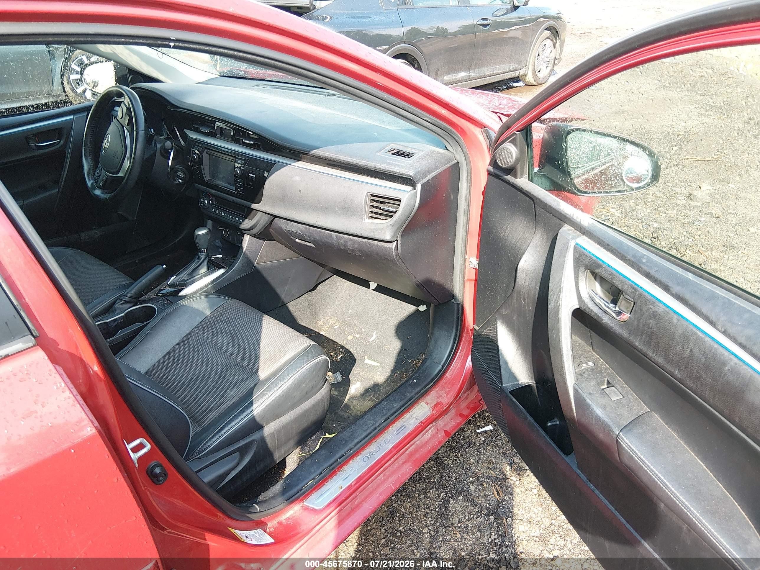 2014 Toyota Corolla S Plus Red vin: 2T1BURHEXEC188573