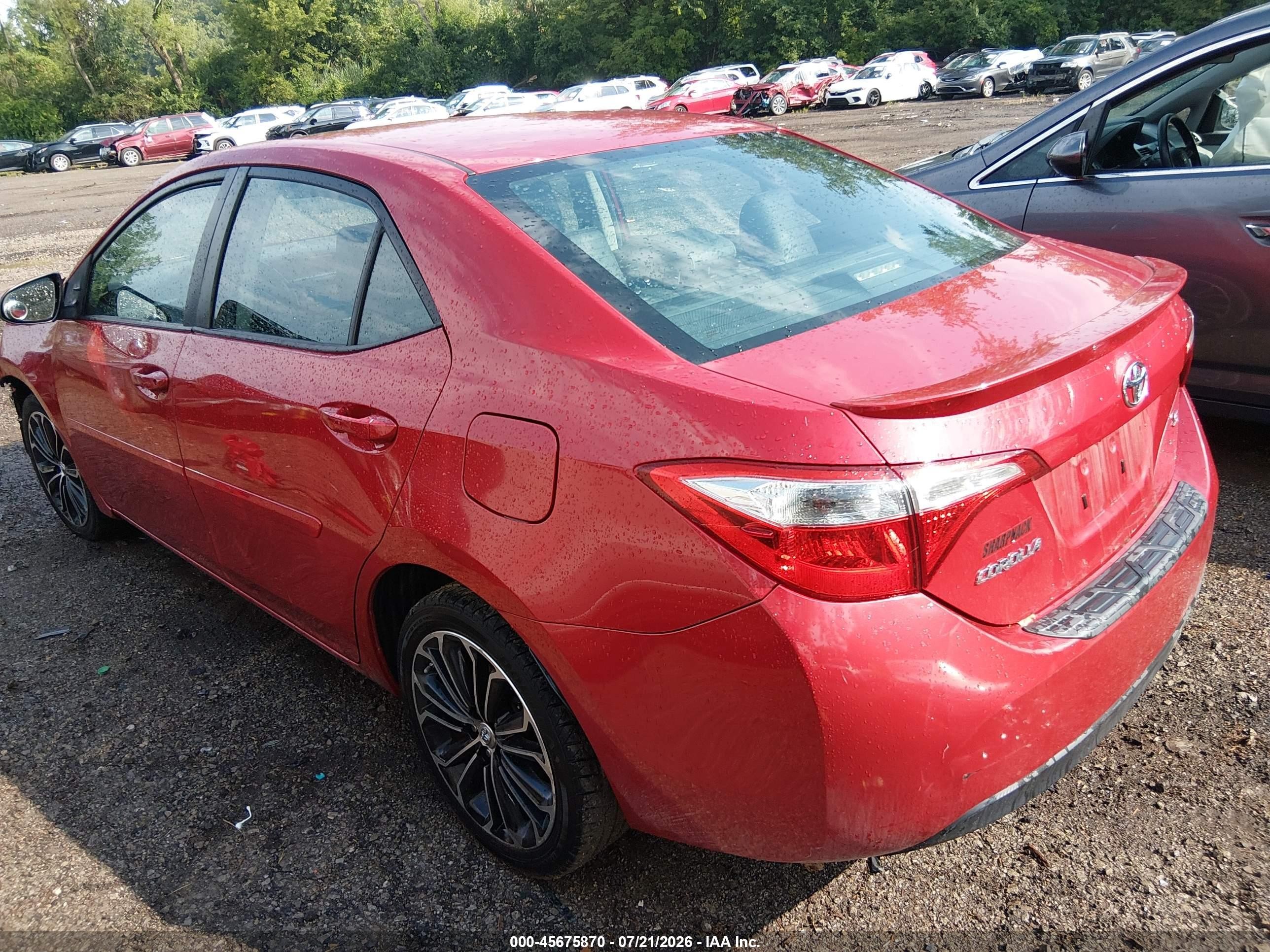 2014 Toyota Corolla S Plus Red vin: 2T1BURHEXEC188573