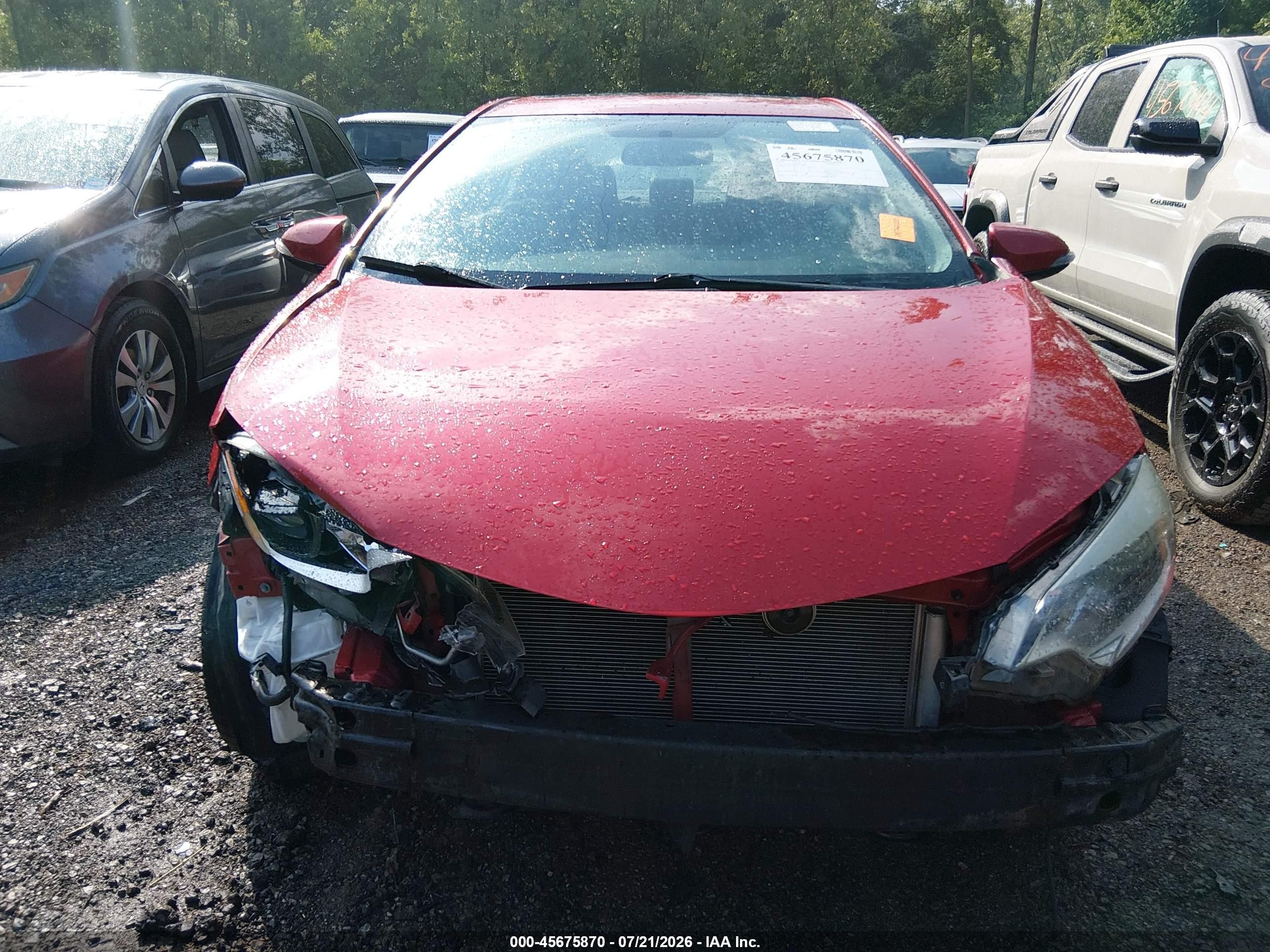 2014 Toyota Corolla S Plus Red vin: 2T1BURHEXEC188573