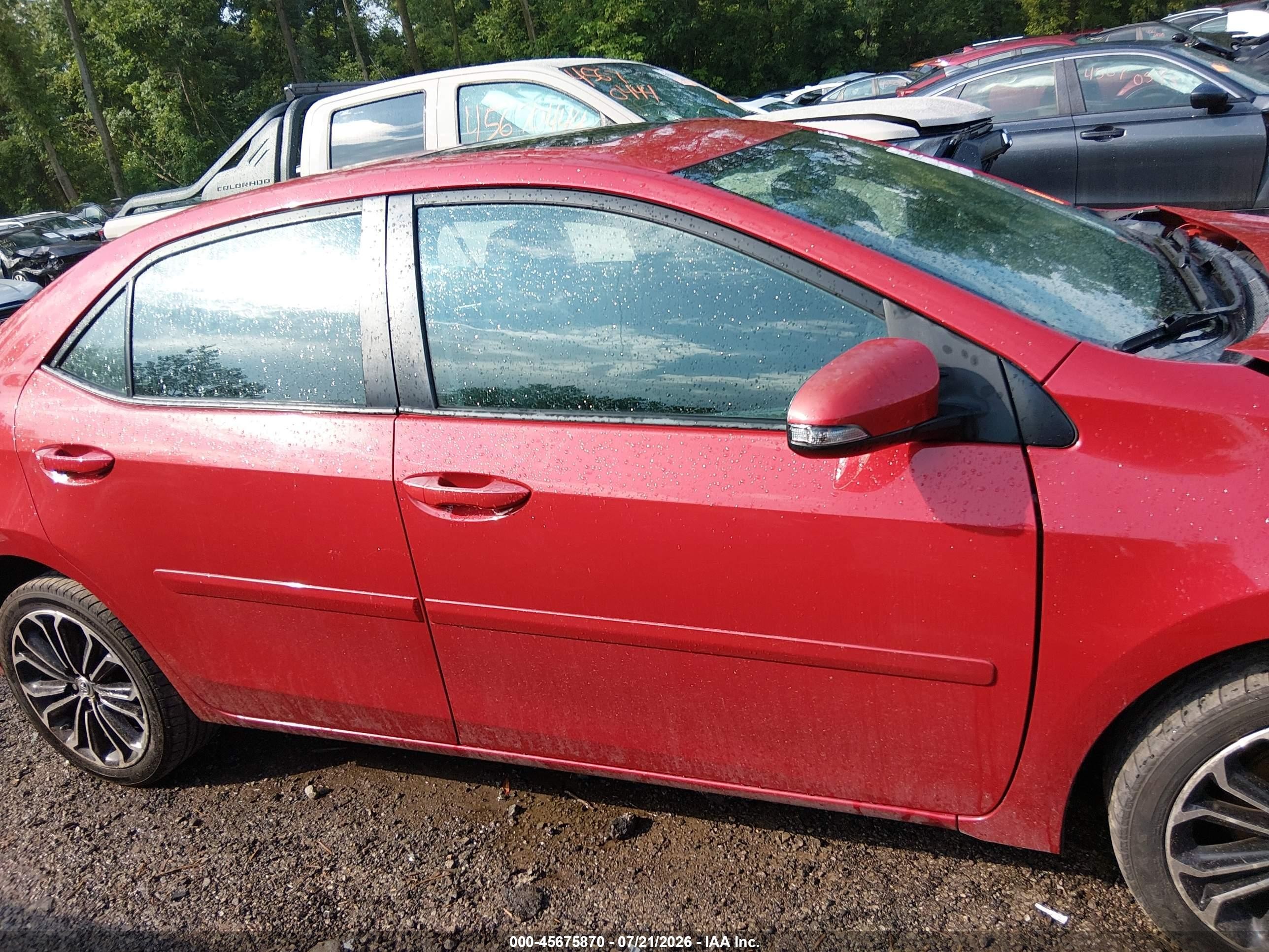 2014 Toyota Corolla S Plus Red vin: 2T1BURHEXEC188573
