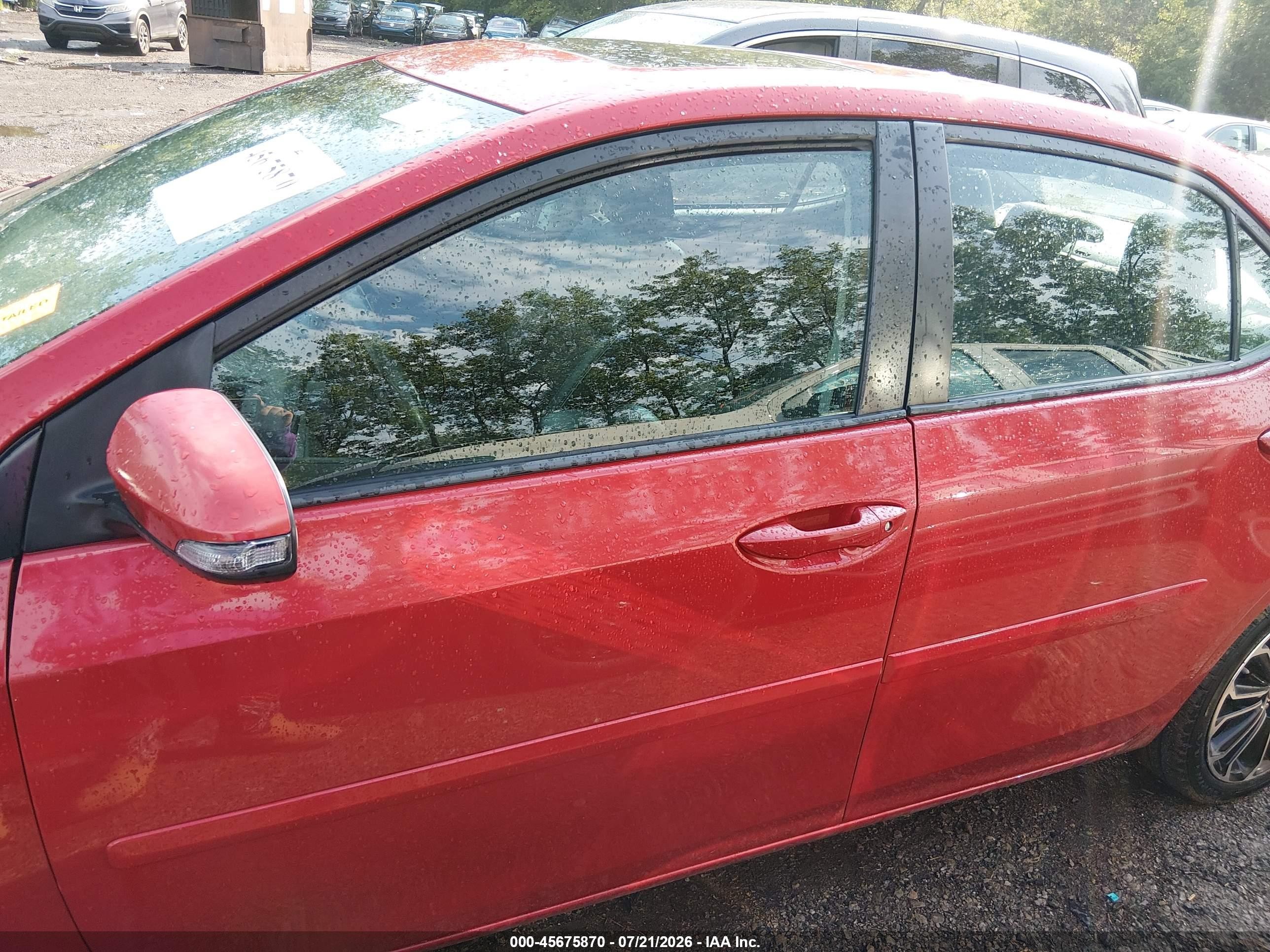2014 Toyota Corolla S Plus Red vin: 2T1BURHEXEC188573