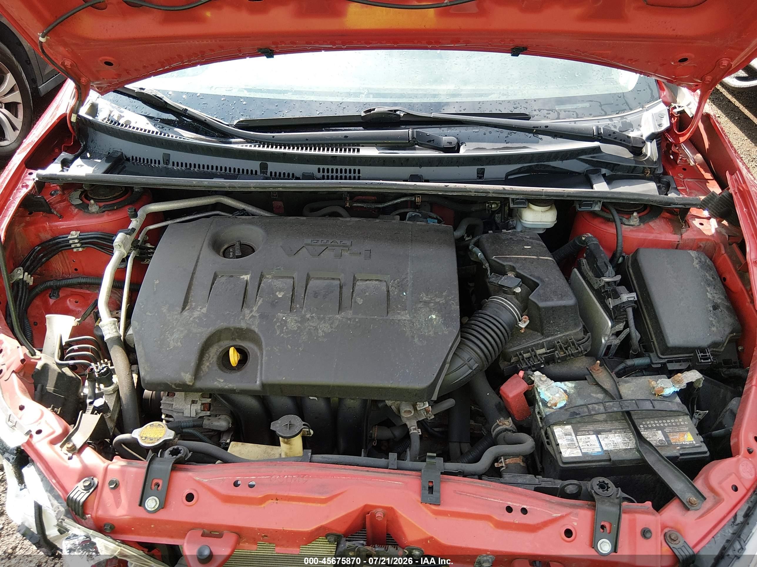 2014 Toyota Corolla S Plus Red vin: 2T1BURHEXEC188573