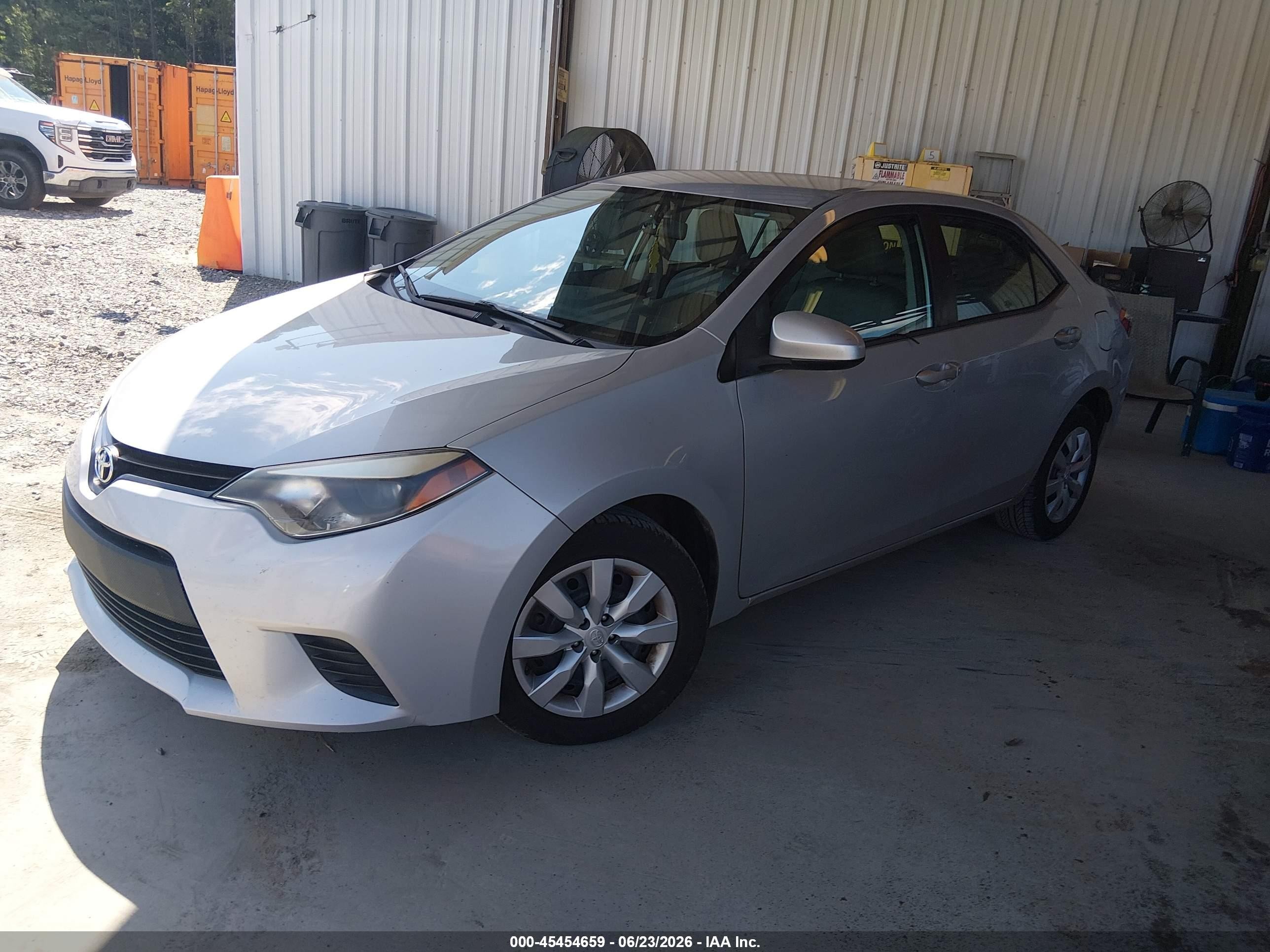 2014 Toyota Corolla Le Gray vin: 2T1BURHEXEC192056