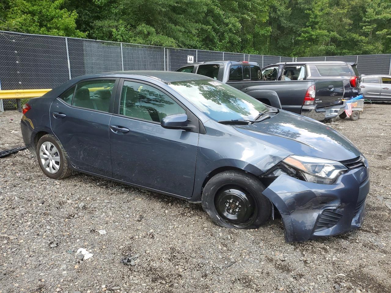 2014 Toyota Corolla Le Blue vin: 2T1BURHEXEC201094