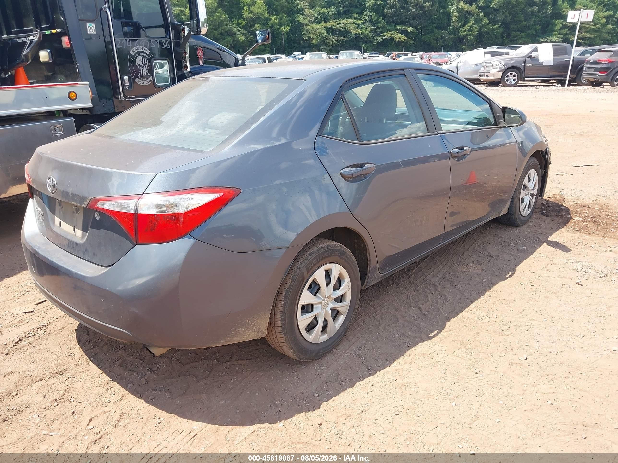 2014 Toyota Corolla L Black vin: 2T1BURHEXEC202679