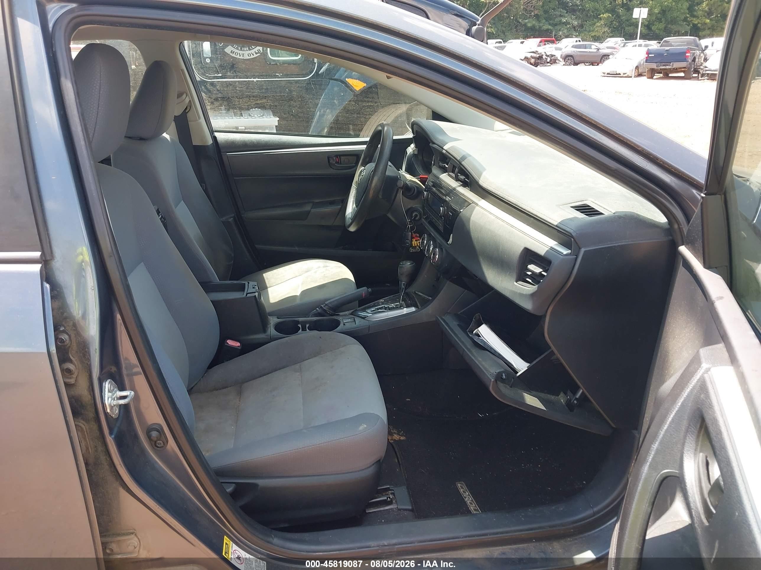 2014 Toyota Corolla L Black vin: 2T1BURHEXEC202679