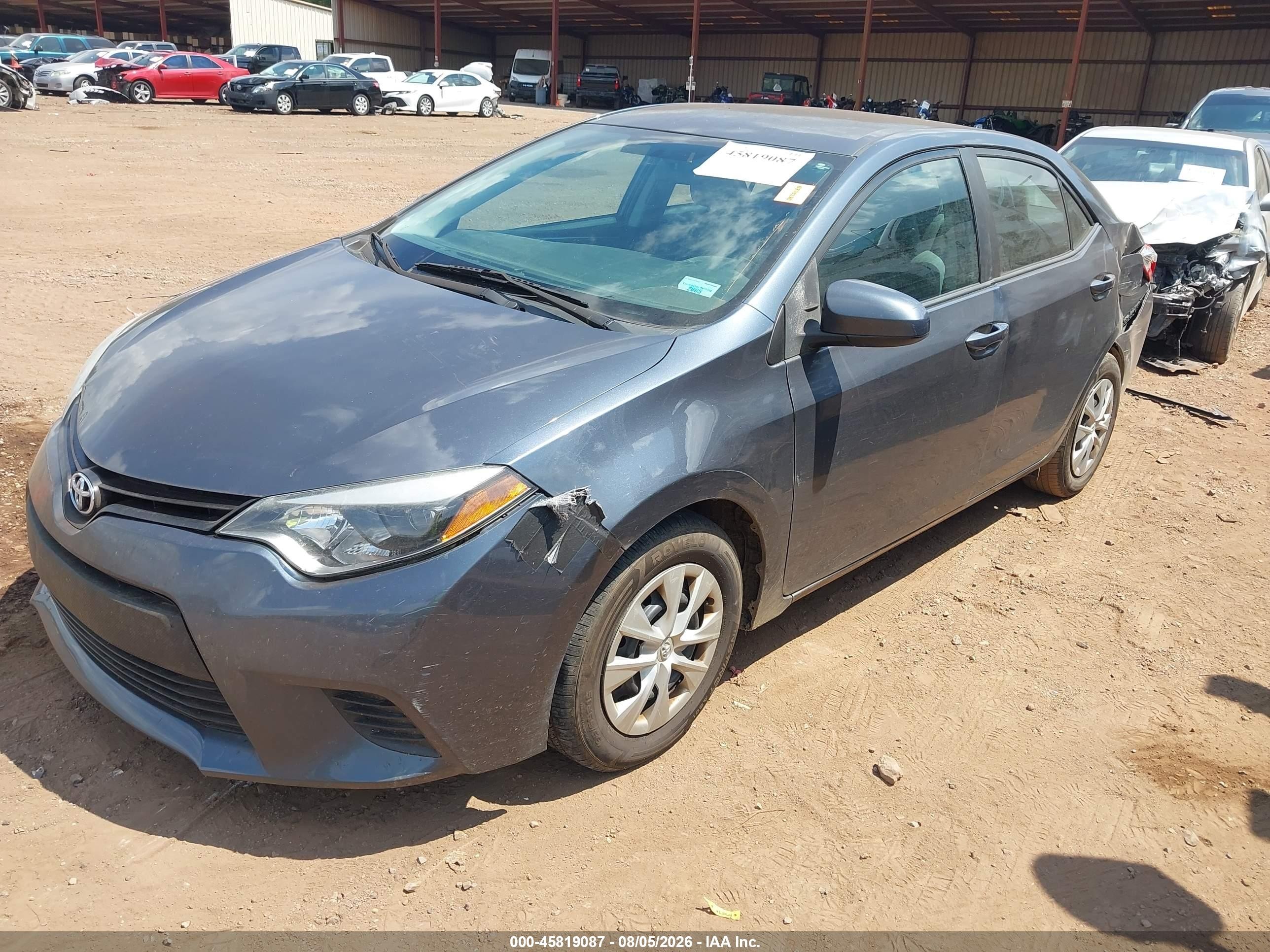 2014 Toyota Corolla L Black vin: 2T1BURHEXEC202679