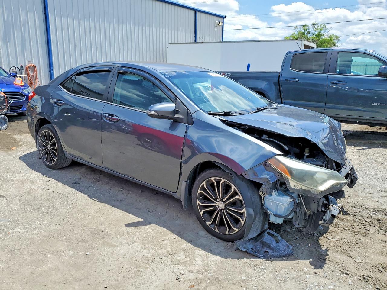 2014 Toyota Corolla S Plus Gray vin: 2T1BURHEXEC205615