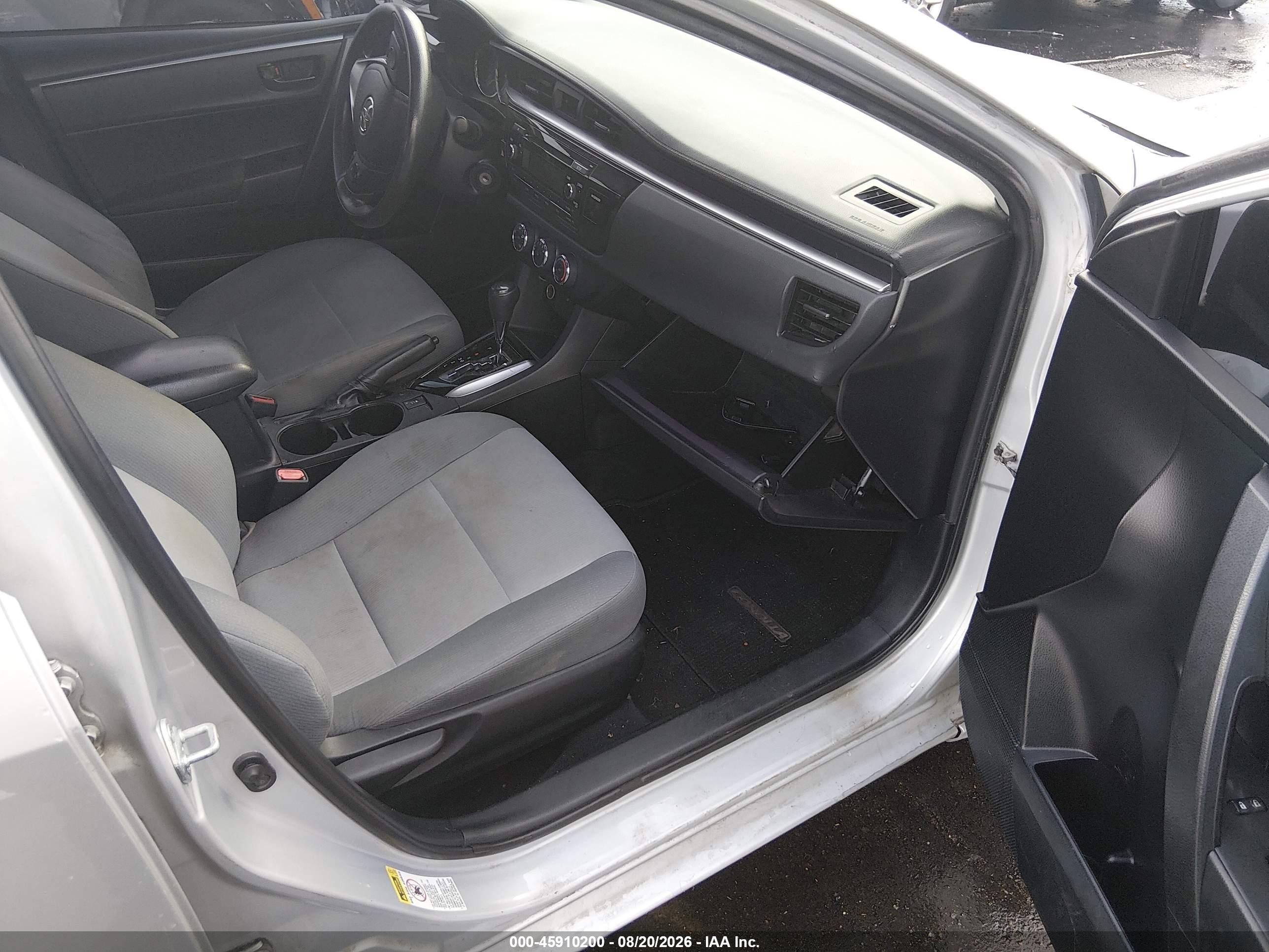 2014 Toyota Corolla L Silver vin: 2T1BURHEXEC207851