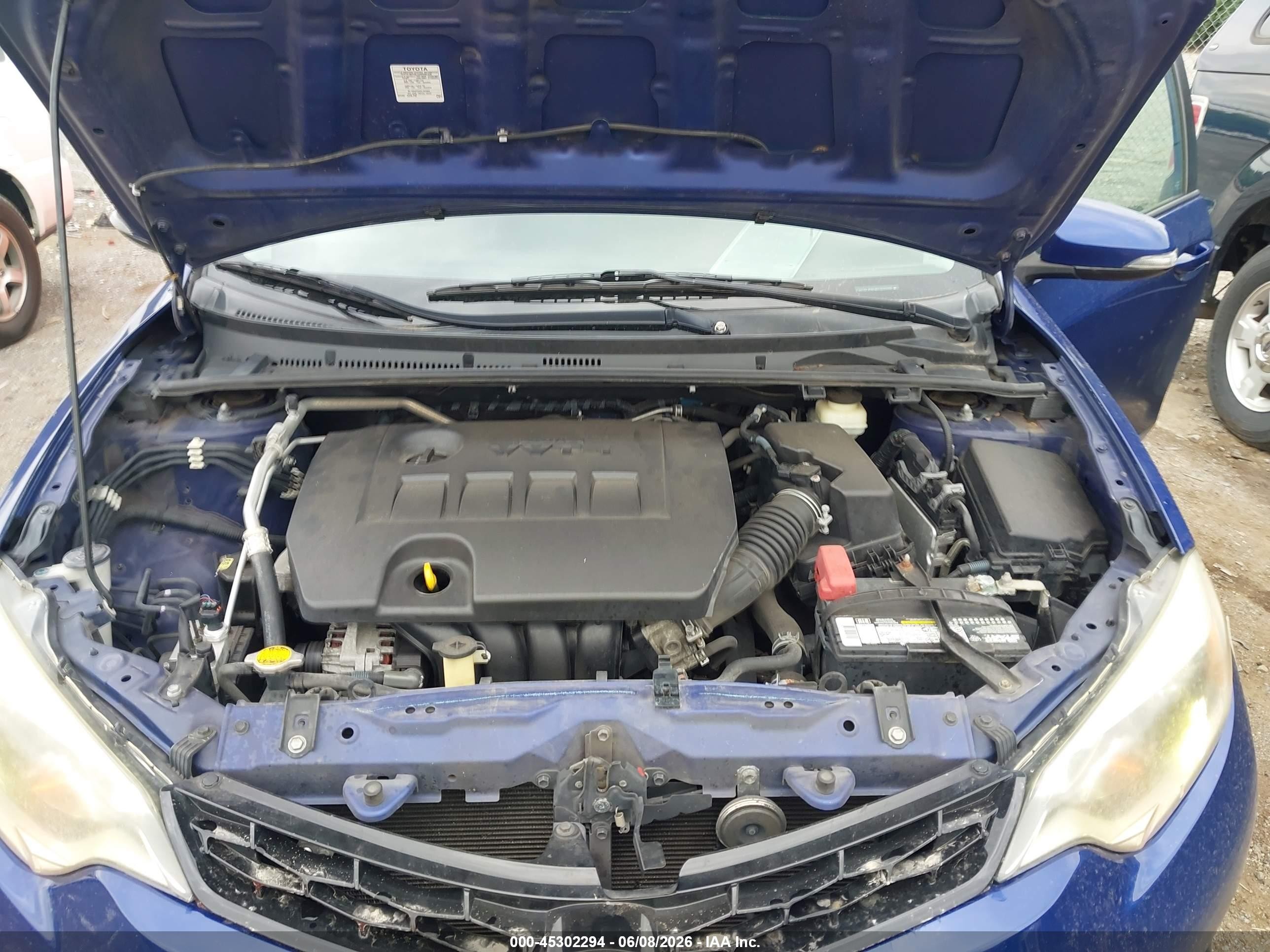 2014 Toyota Corolla S Plus Blue vin: 2T1BURHEXEC222446