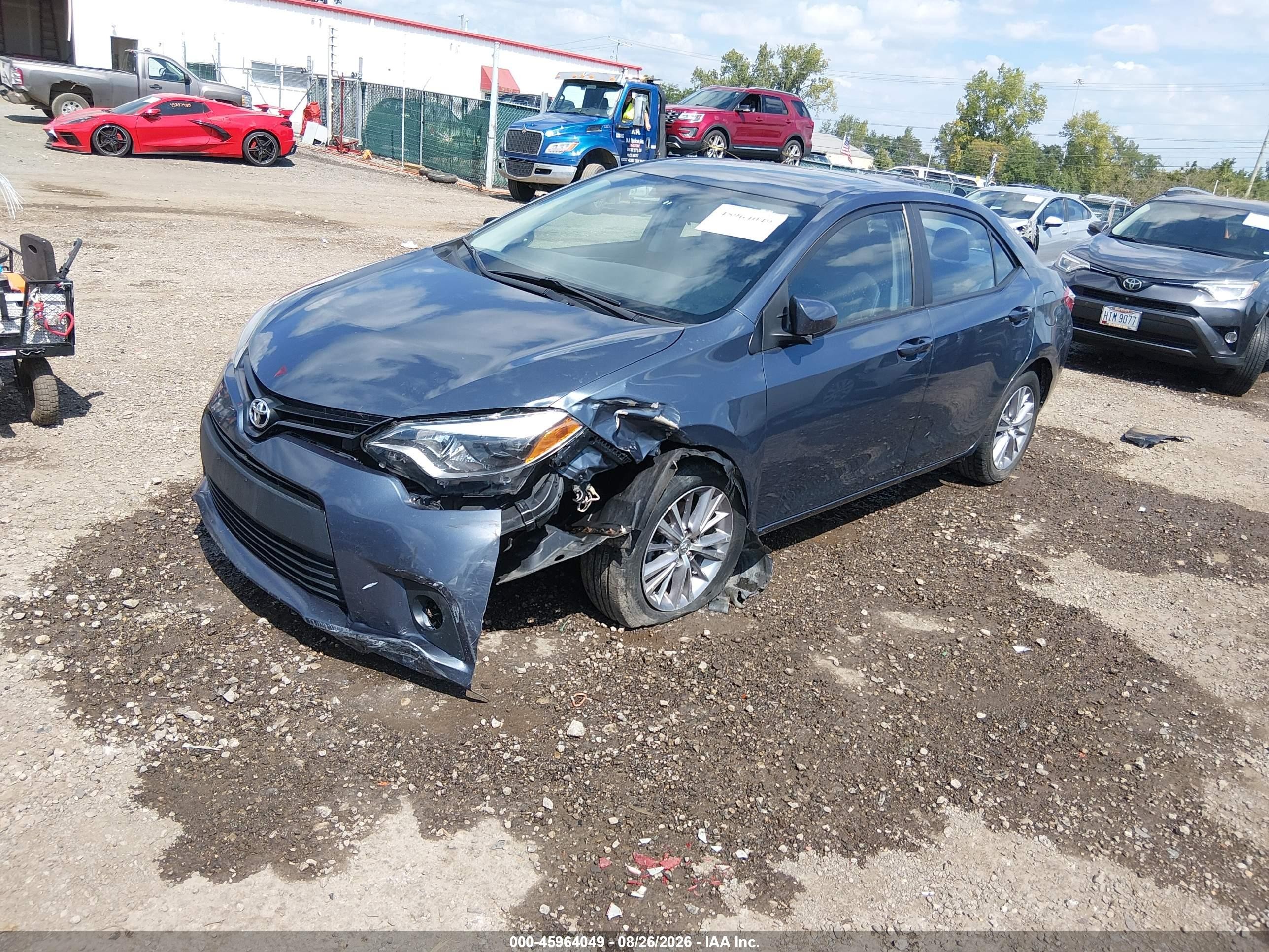 2014 Toyota Corolla Le Premium Blue vin: 2T1BURHEXEC225864