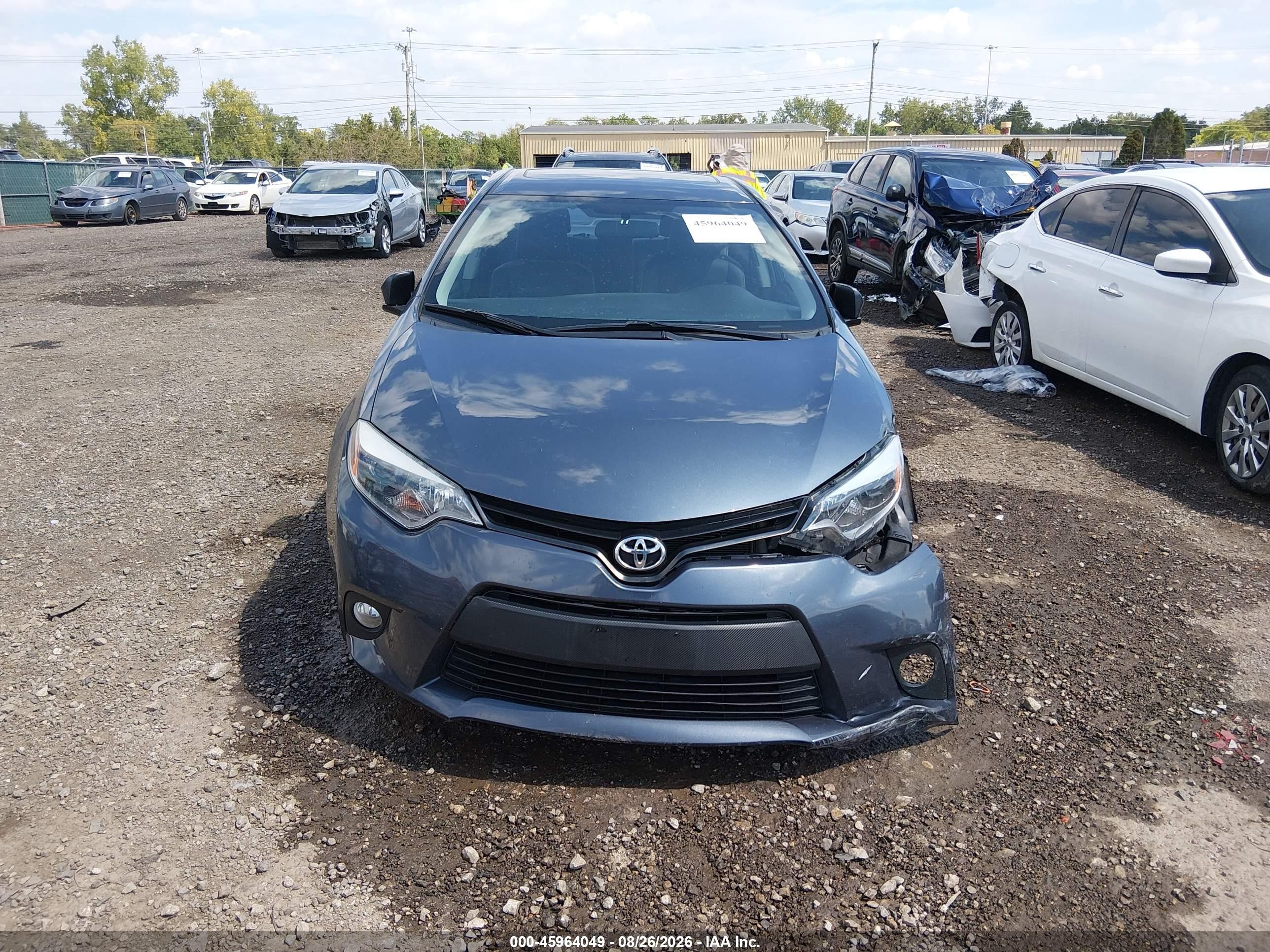 2014 Toyota Corolla Le Premium Blue vin: 2T1BURHEXEC225864