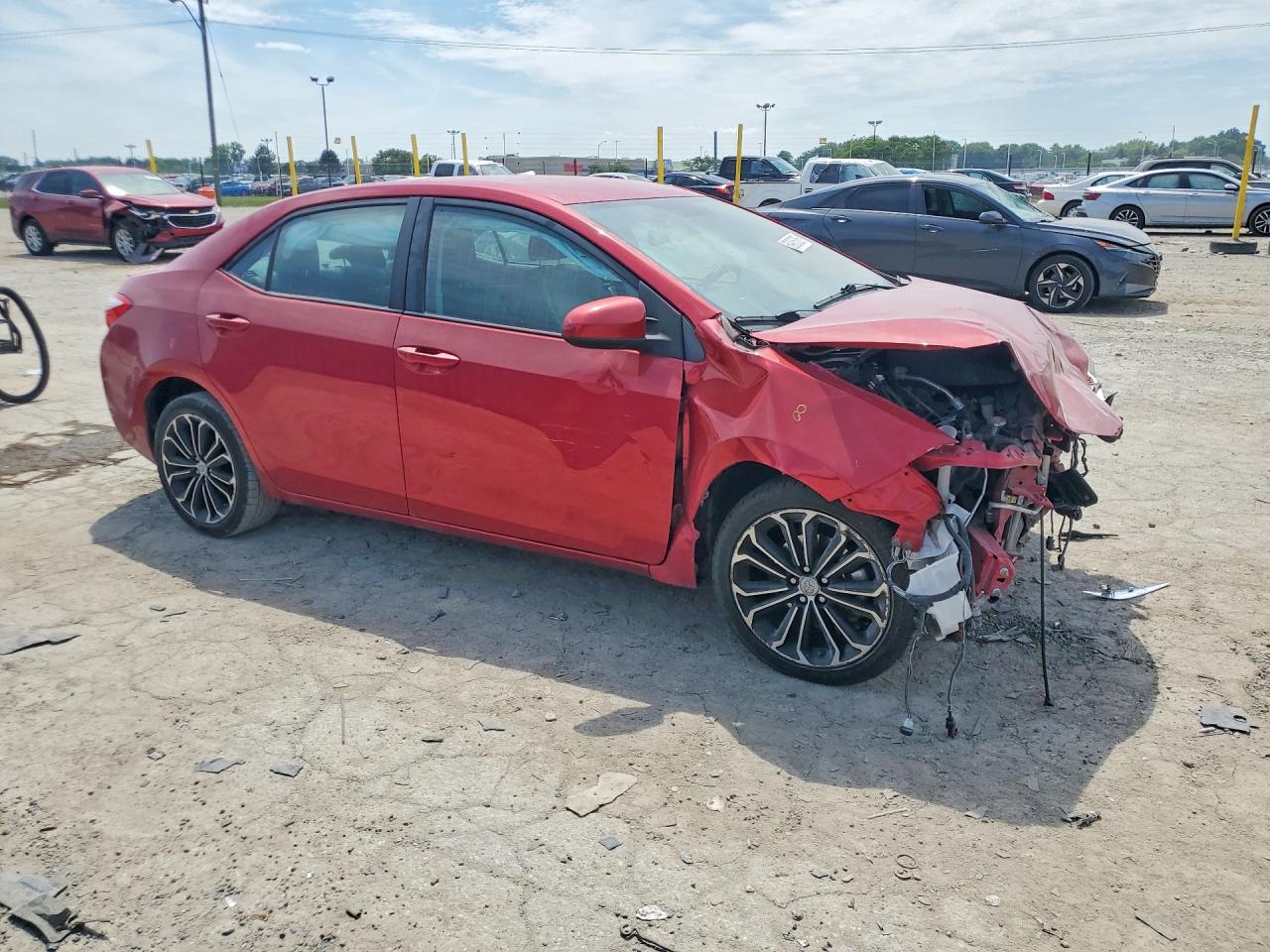 2015 Toyota Corolla S Plus Red vin: 2T1BURHEXFC249146