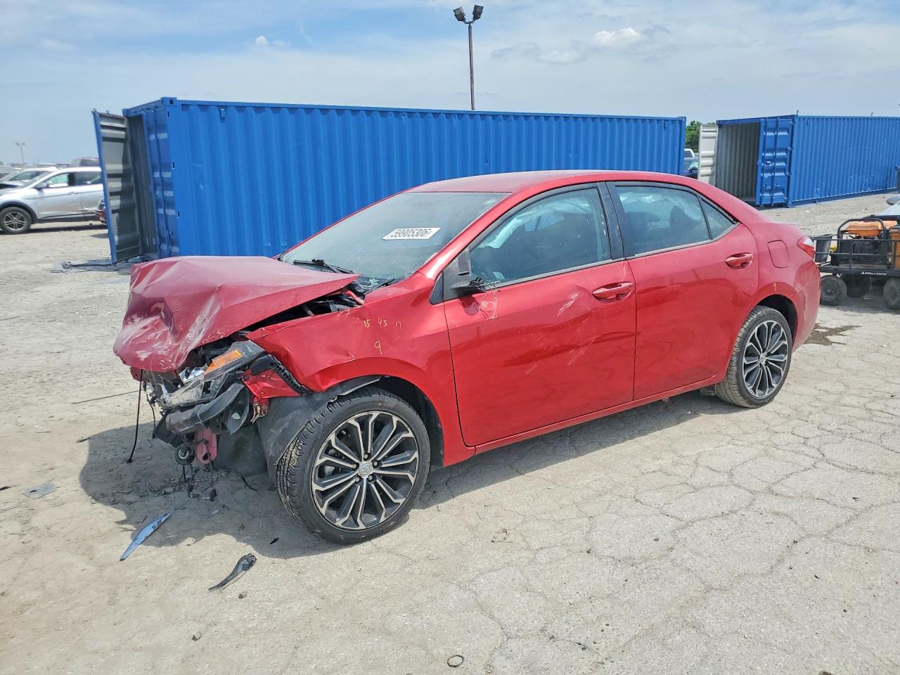 2015 Toyota Corolla S Plus Red vin: 2T1BURHEXFC249146