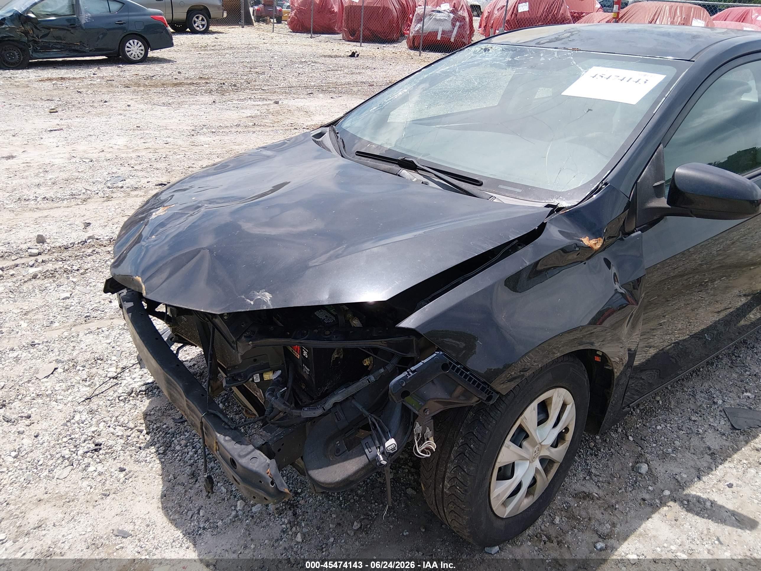 2015 Toyota Corolla L Black vin: 2T1BURHEXFC256095
