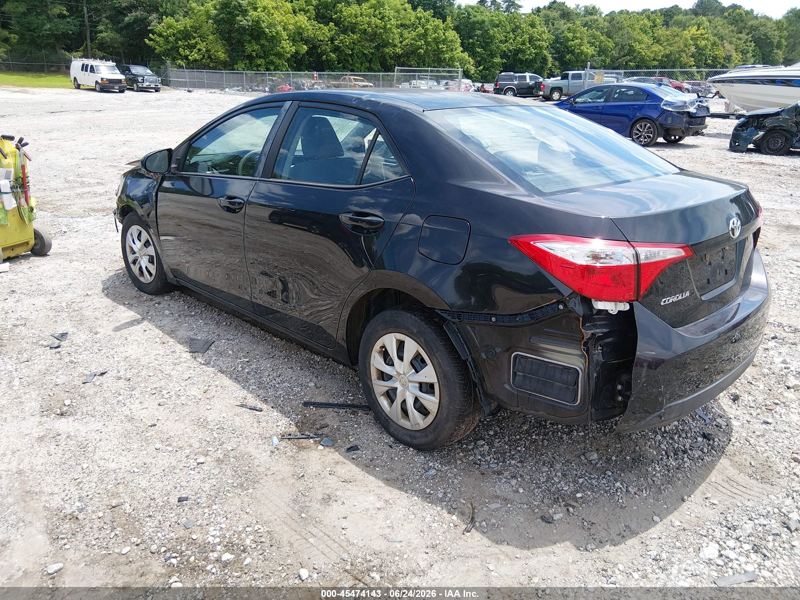 2015 Toyota Corolla L Black vin: 2T1BURHEXFC256095