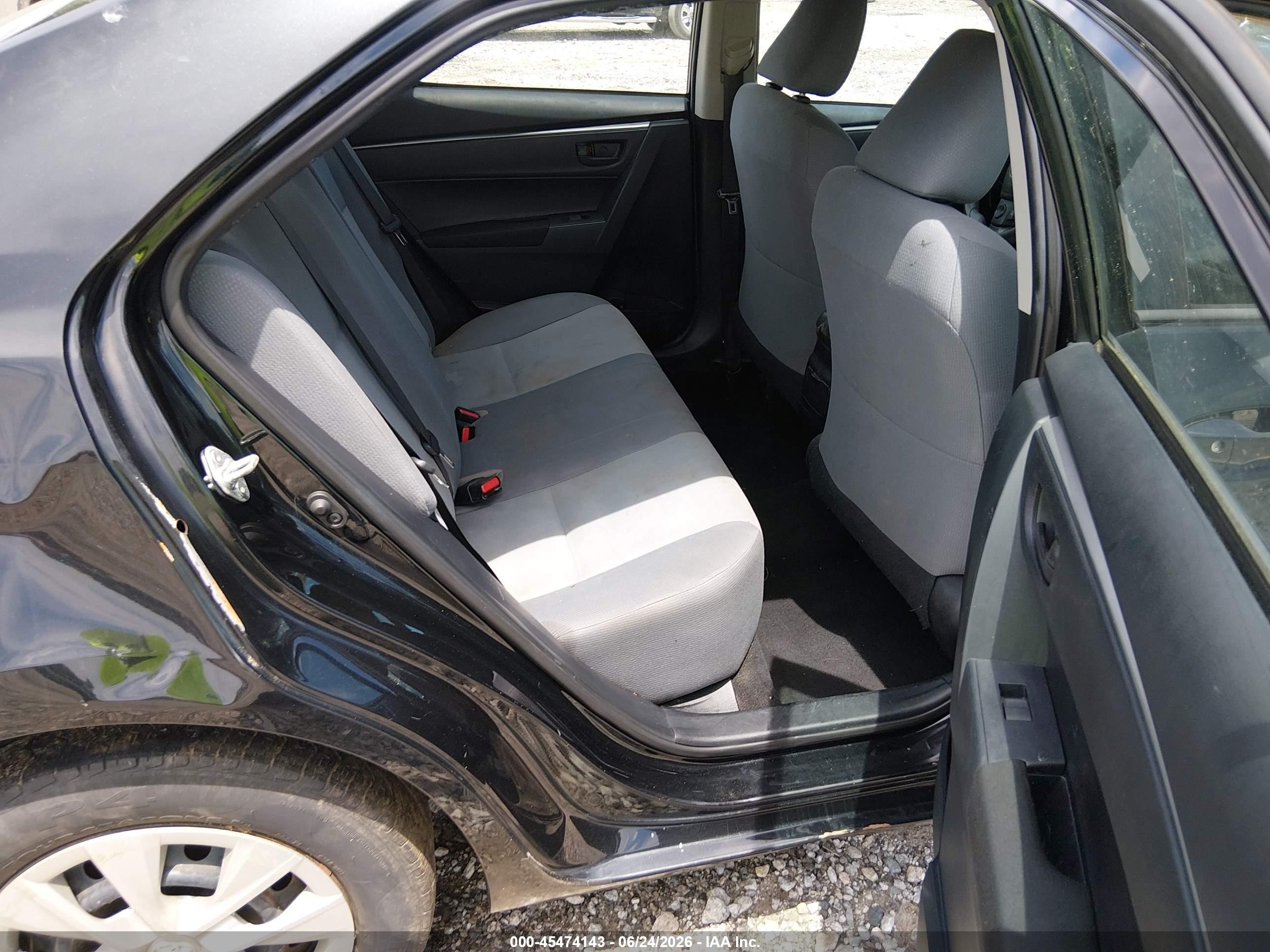 2015 Toyota Corolla L Black vin: 2T1BURHEXFC256095