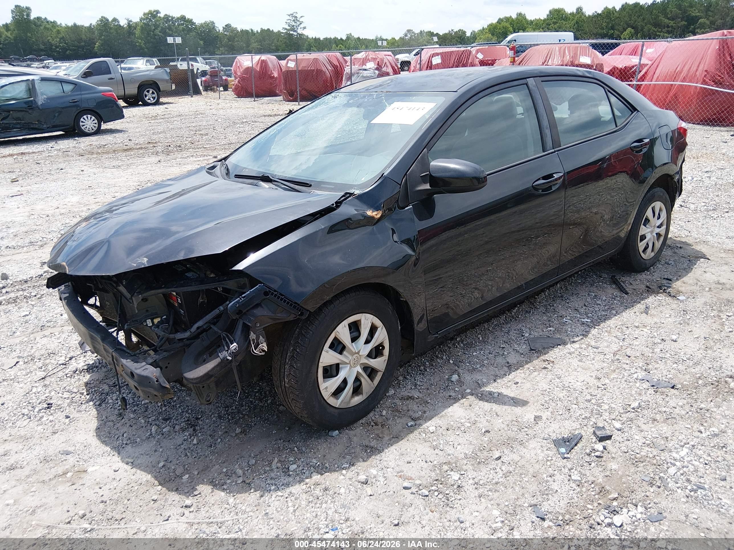 2015 Toyota Corolla L Black vin: 2T1BURHEXFC256095