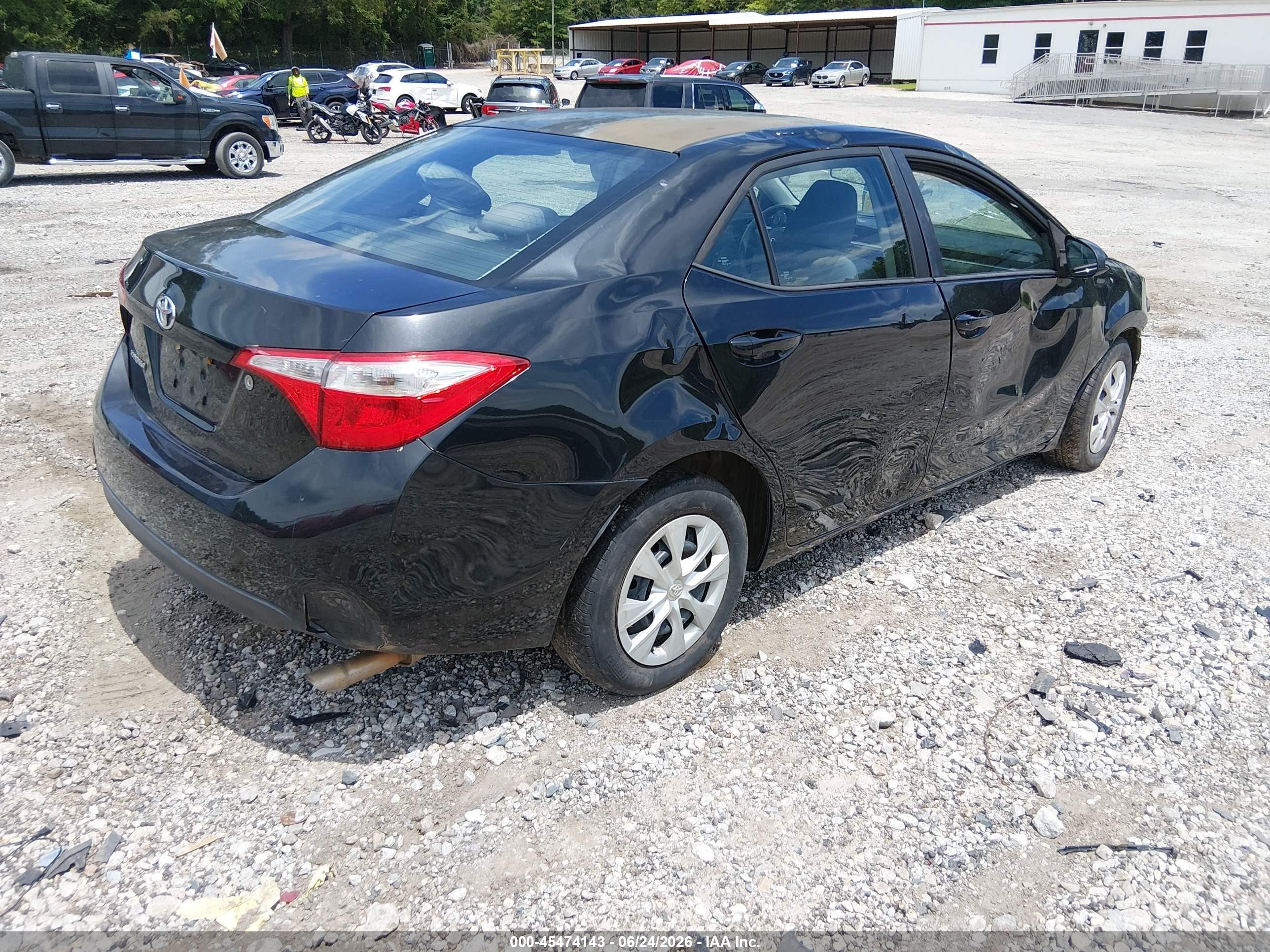 2015 Toyota Corolla L Black vin: 2T1BURHEXFC256095