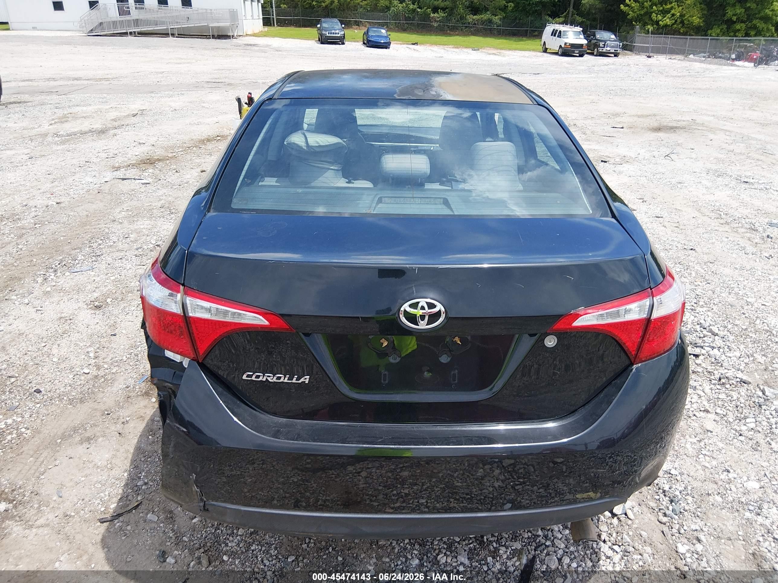 2015 Toyota Corolla L Black vin: 2T1BURHEXFC256095