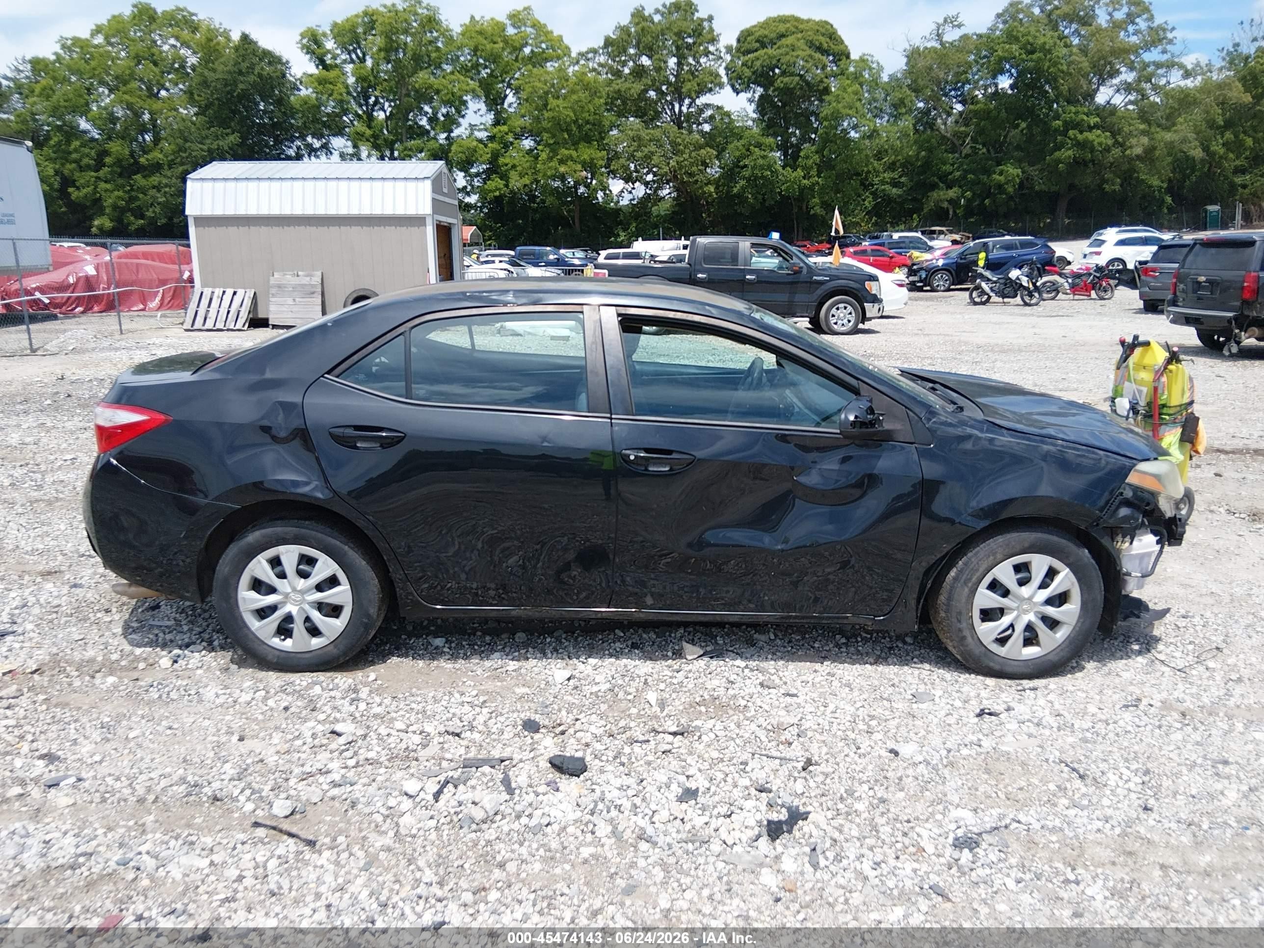 2015 Toyota Corolla L Black vin: 2T1BURHEXFC256095