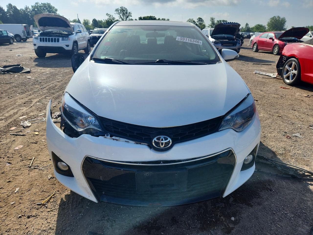 2015 Toyota Corolla S Plus White vin: 2T1BURHEXFC265752