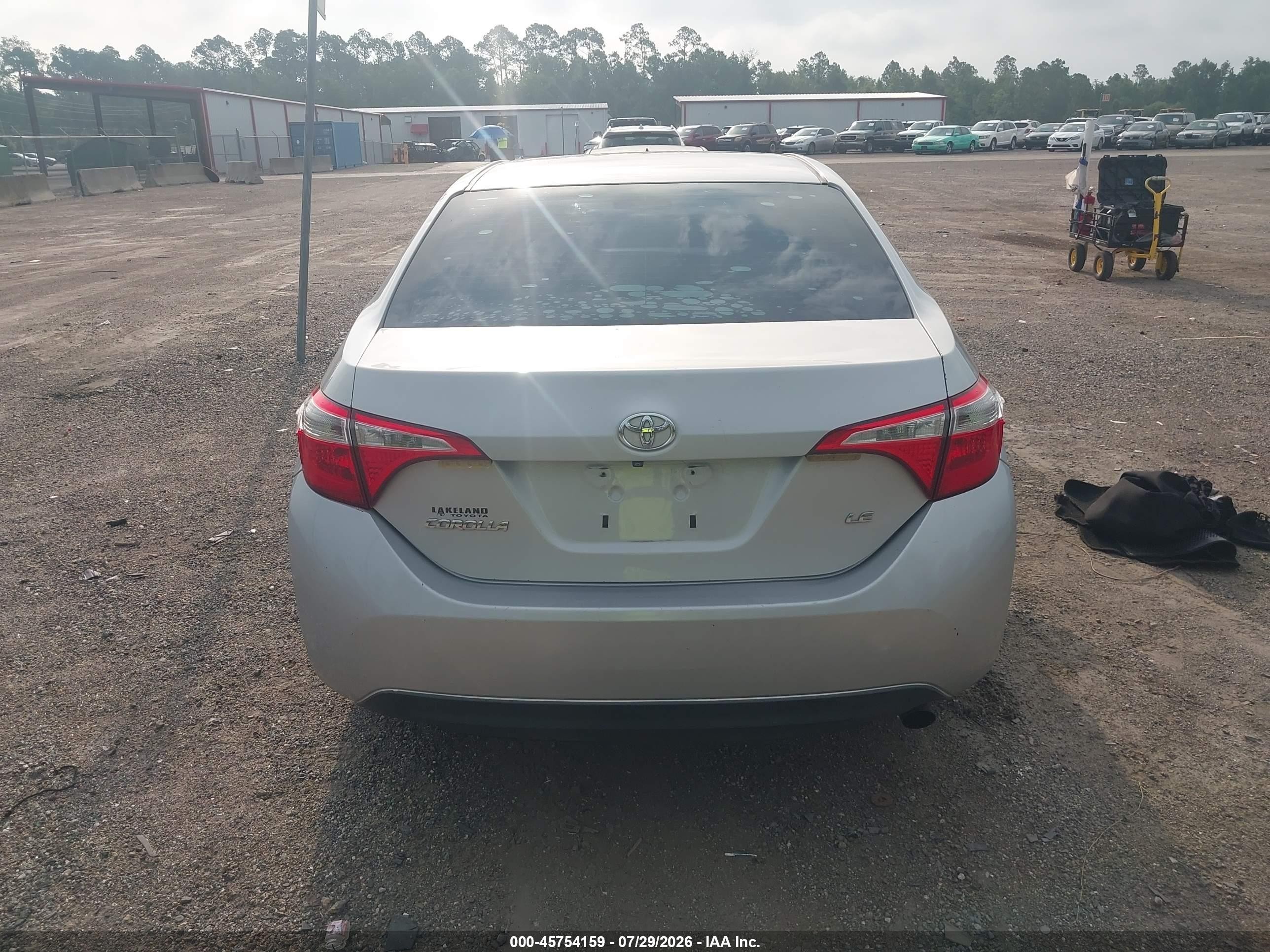 2015 Toyota Corolla Le Silver vin: 2T1BURHEXFC271034
