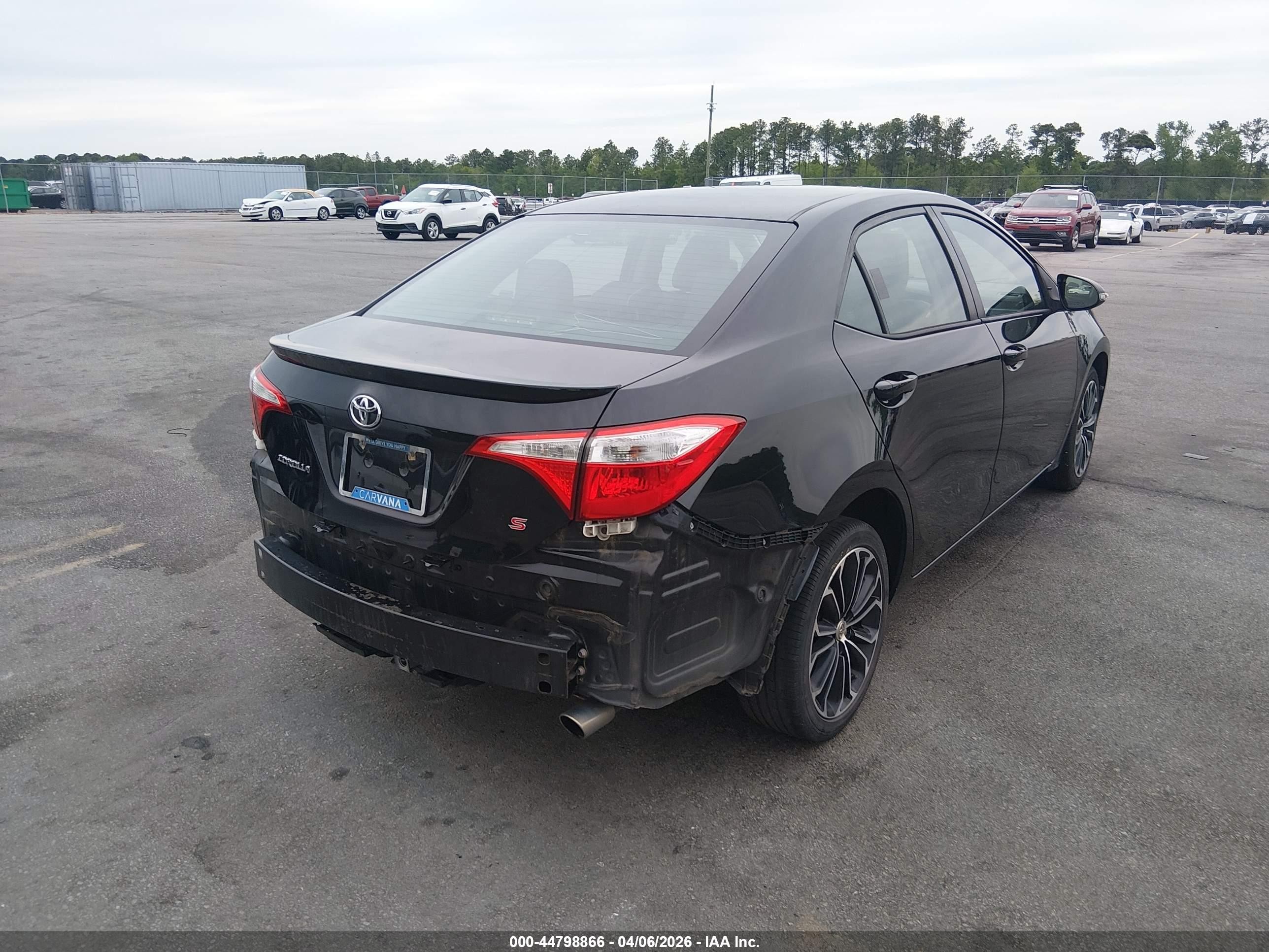 2015 Toyota Corolla S Plus Black vin: 2T1BURHEXFC281451