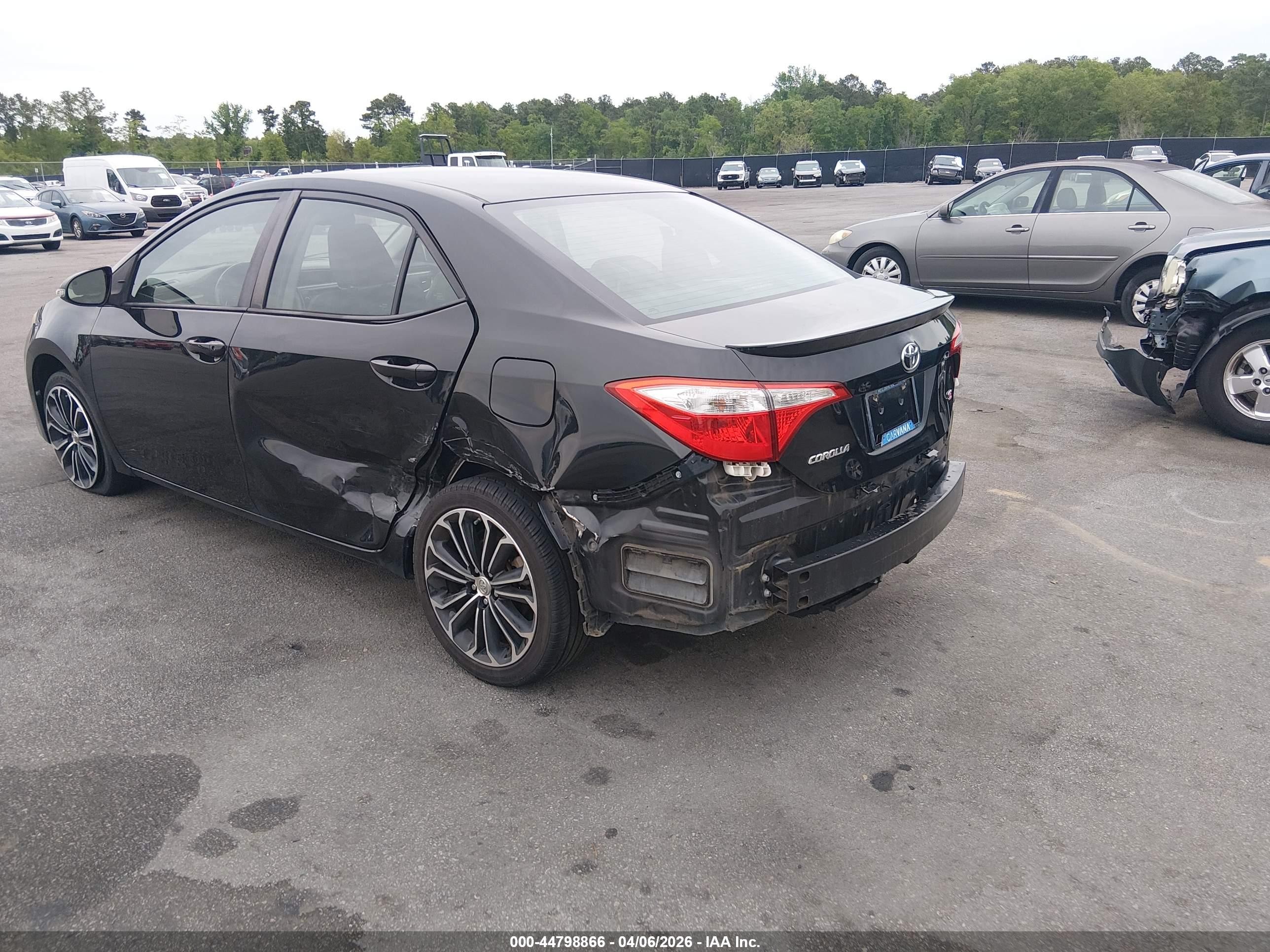 2015 Toyota Corolla S Plus Black vin: 2T1BURHEXFC281451