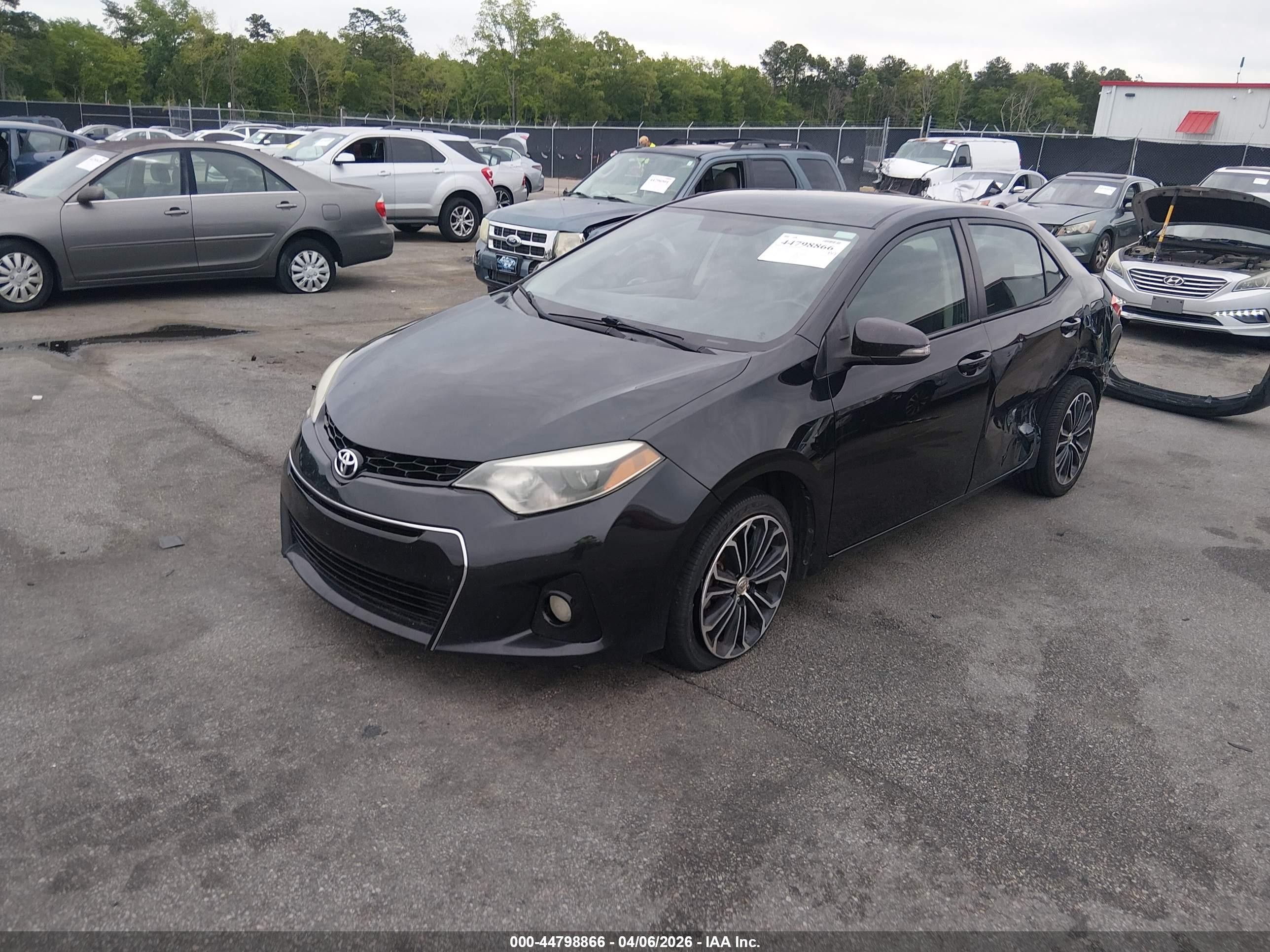 2015 Toyota Corolla S Plus Black vin: 2T1BURHEXFC281451