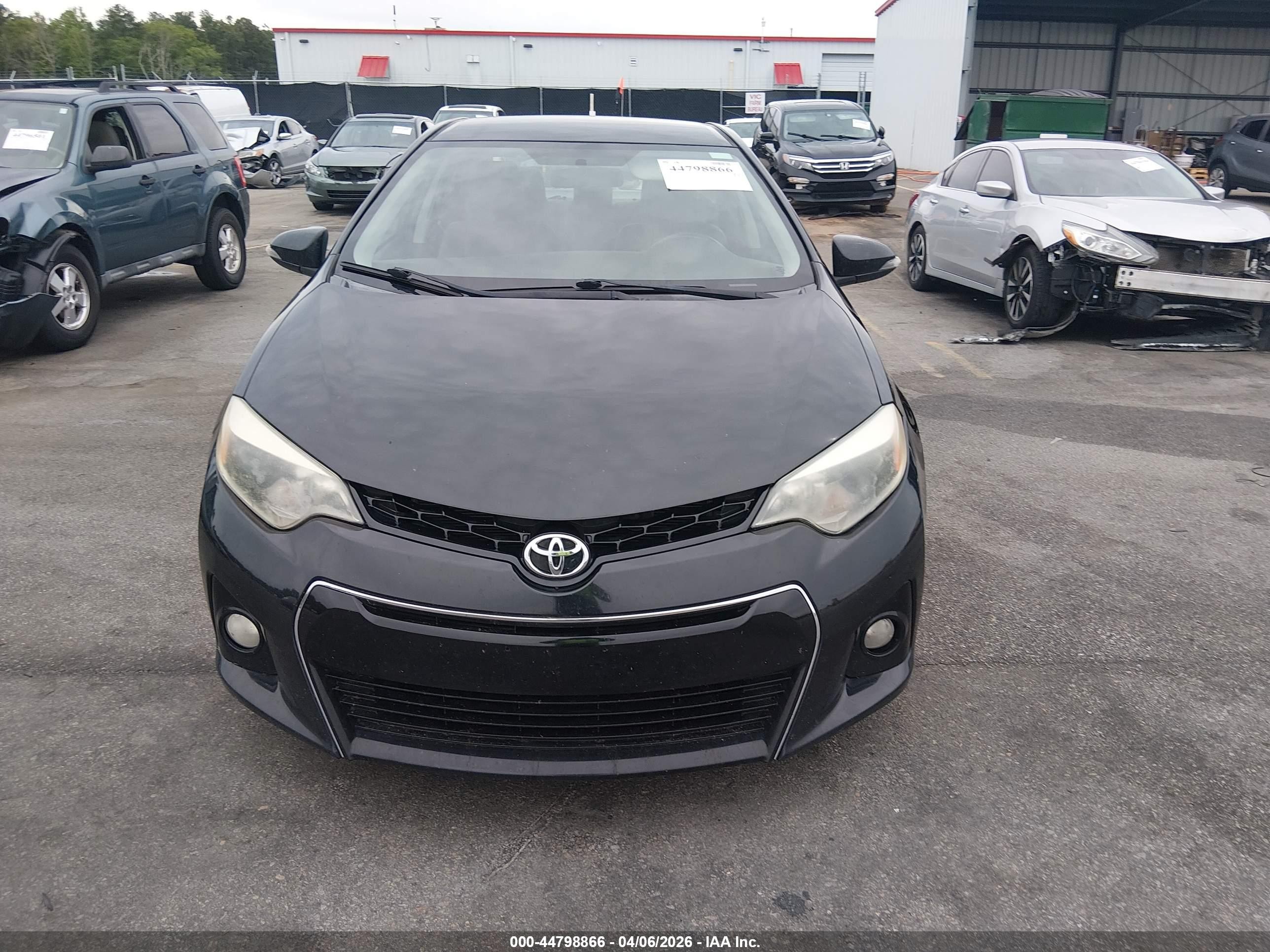 2015 Toyota Corolla S Plus Black vin: 2T1BURHEXFC281451