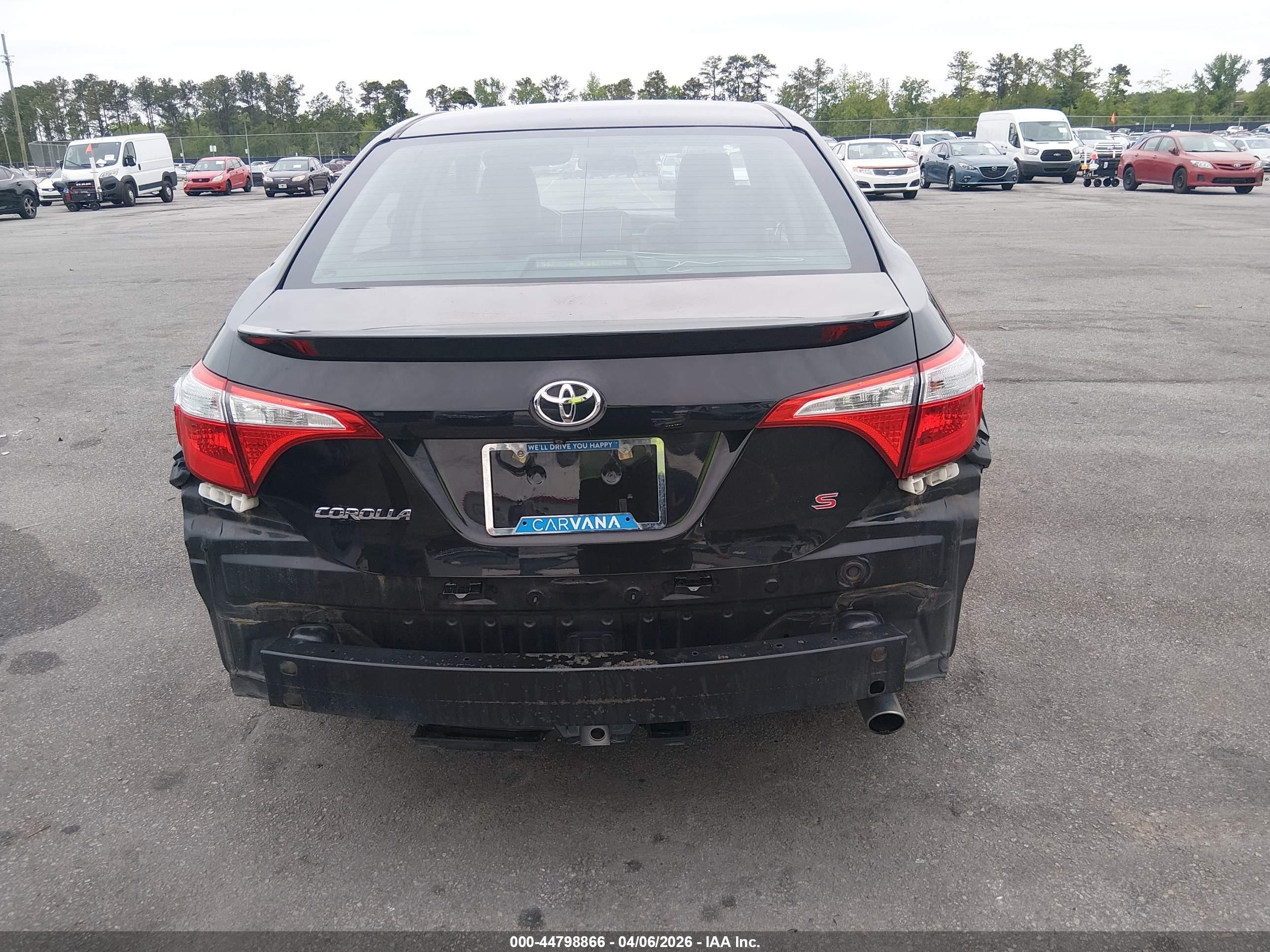 2015 Toyota Corolla S Plus Black vin: 2T1BURHEXFC281451
