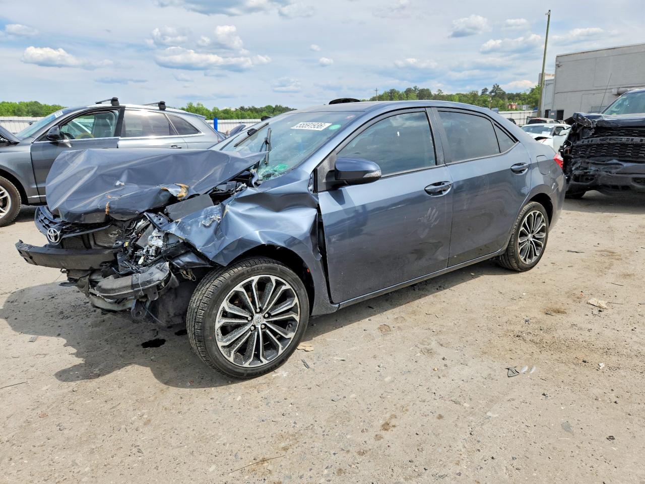 2015 Toyota Corolla S Plus Gray vin: 2T1BURHEXFC289775