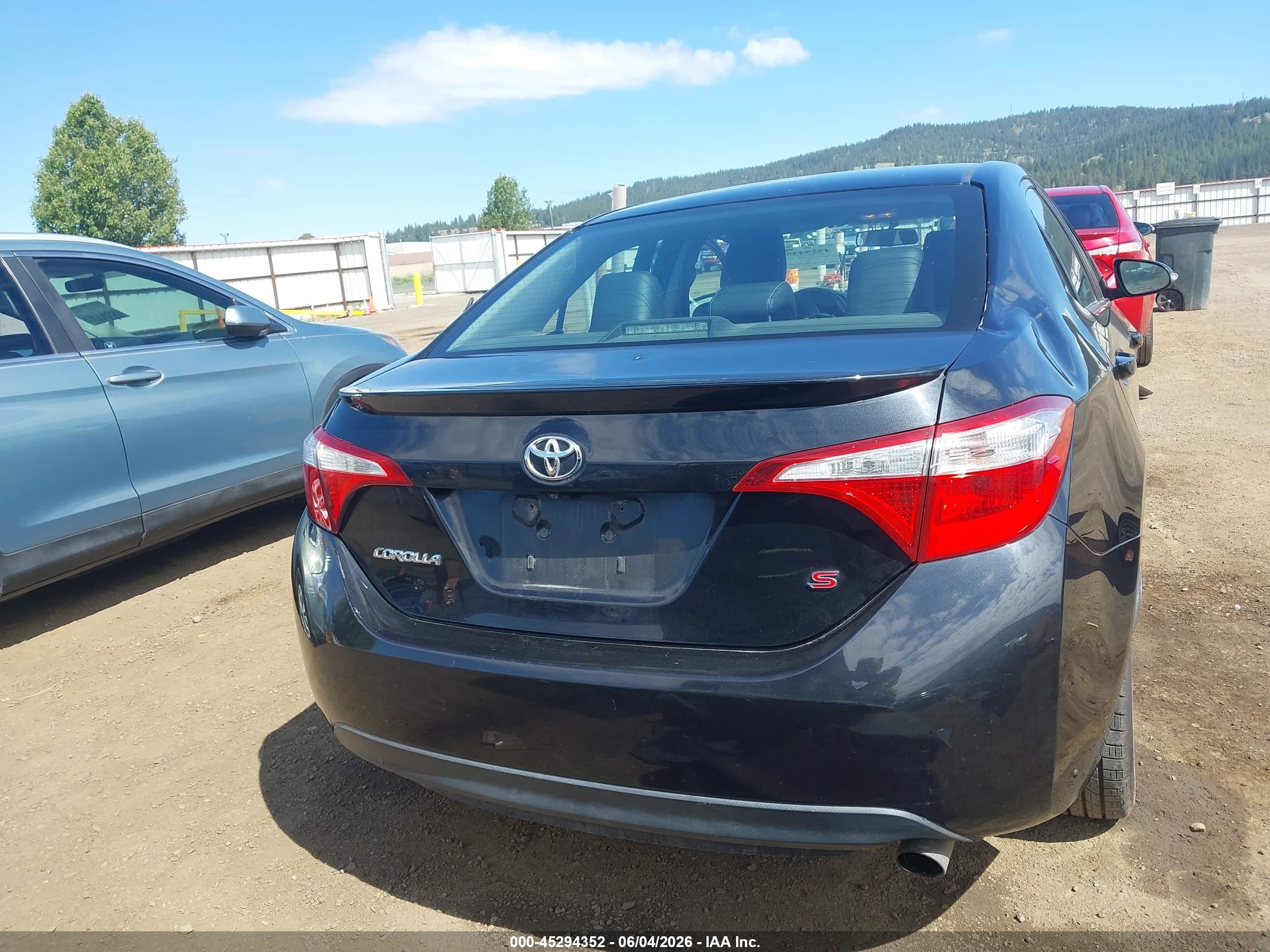 2015 Toyota Corolla S Plus Black vin: 2T1BURHEXFC301620