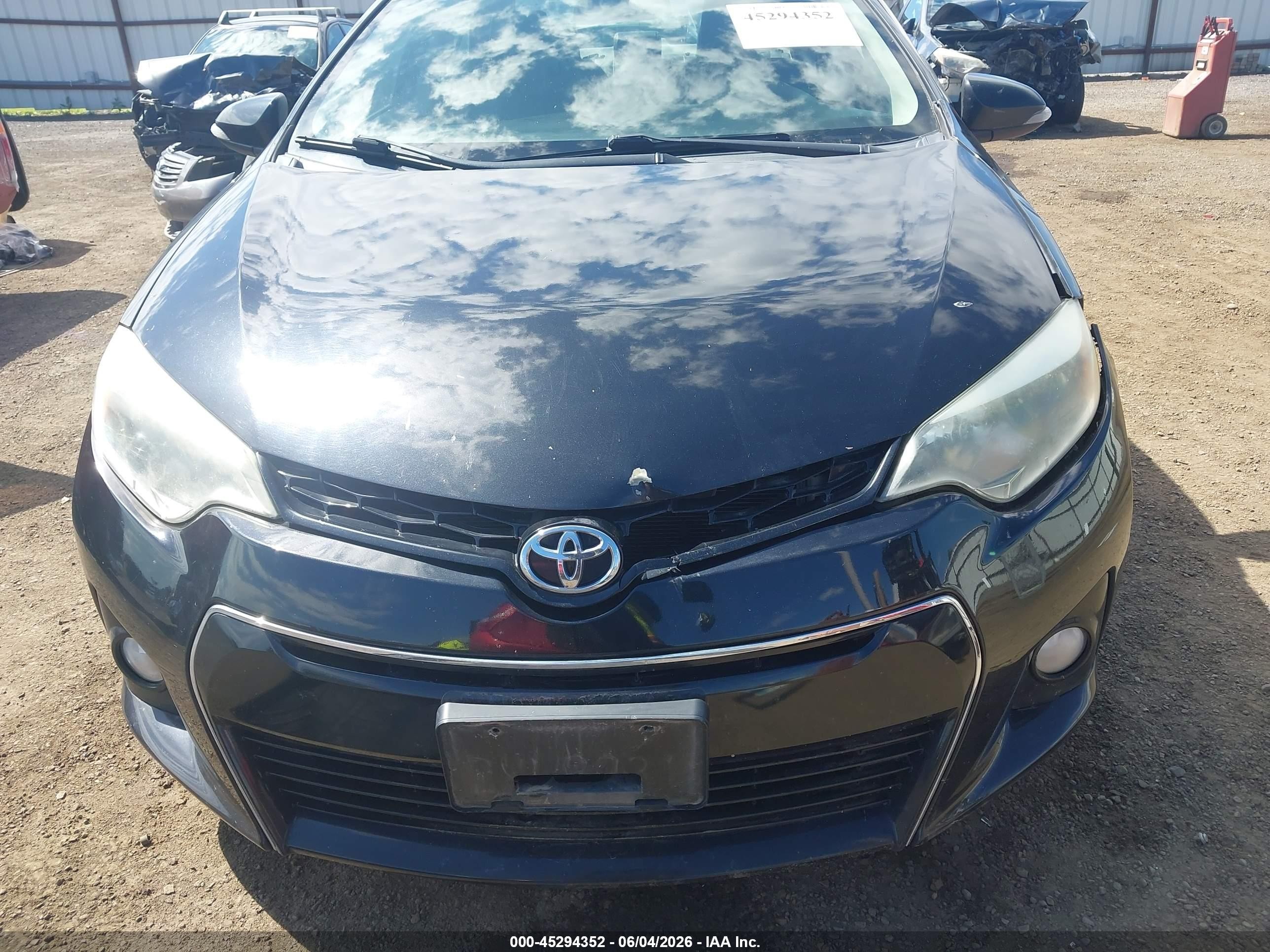 2015 Toyota Corolla S Plus Black vin: 2T1BURHEXFC301620