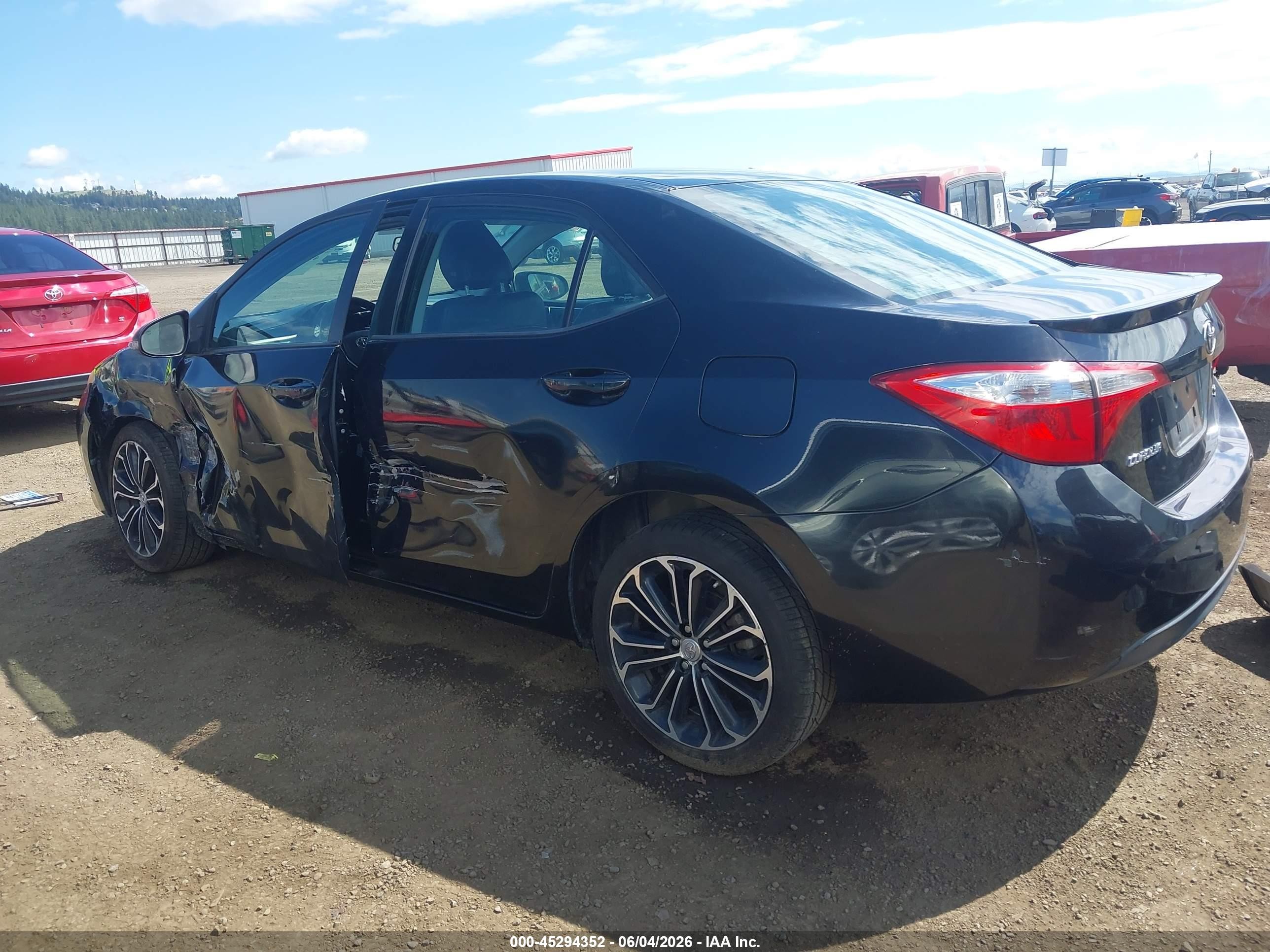 2015 Toyota Corolla S Plus Black vin: 2T1BURHEXFC301620